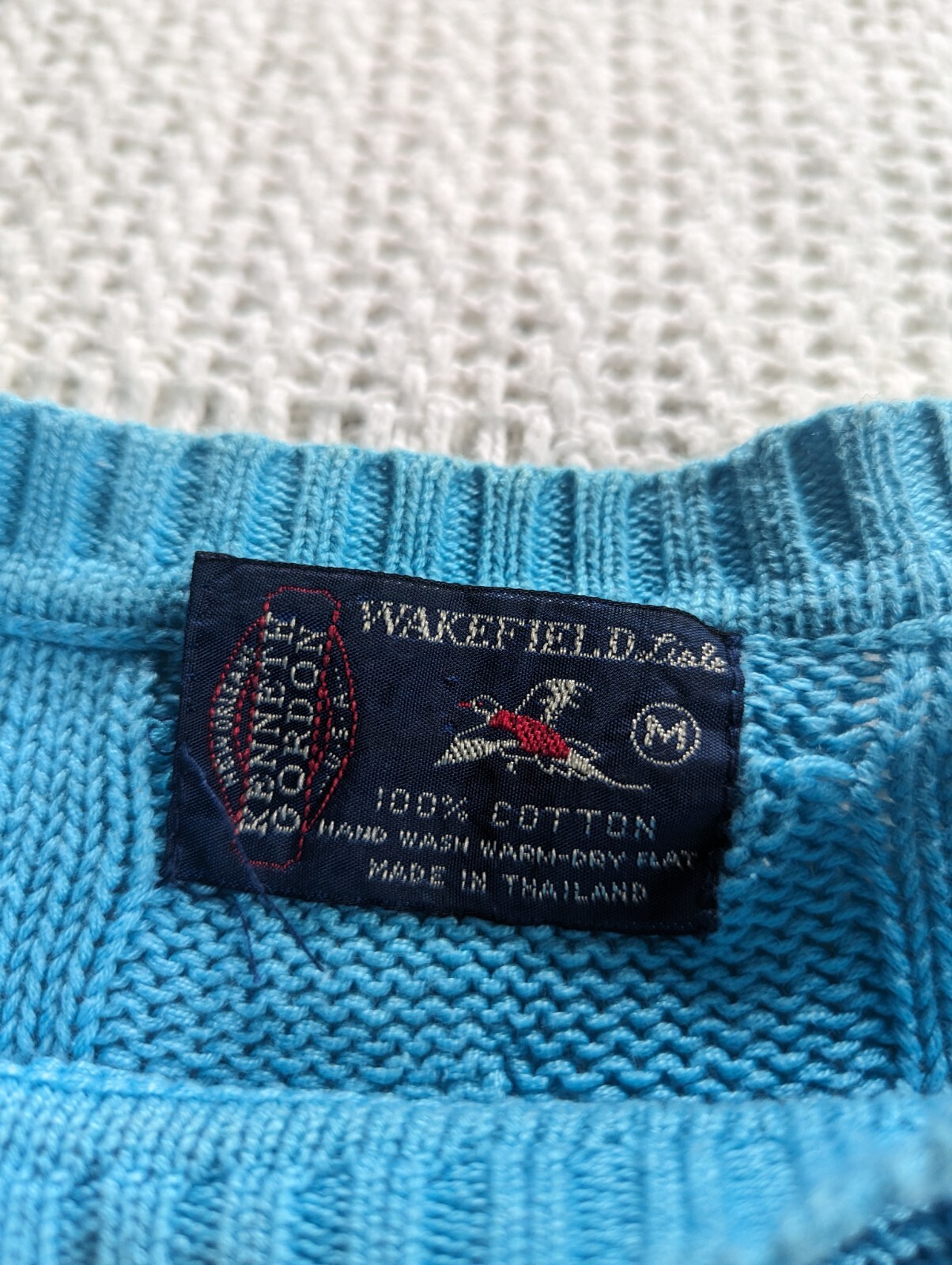 VTG Kenneth Gordon Cable Knit Sweater Women’s Medium Blue Pullover Textured