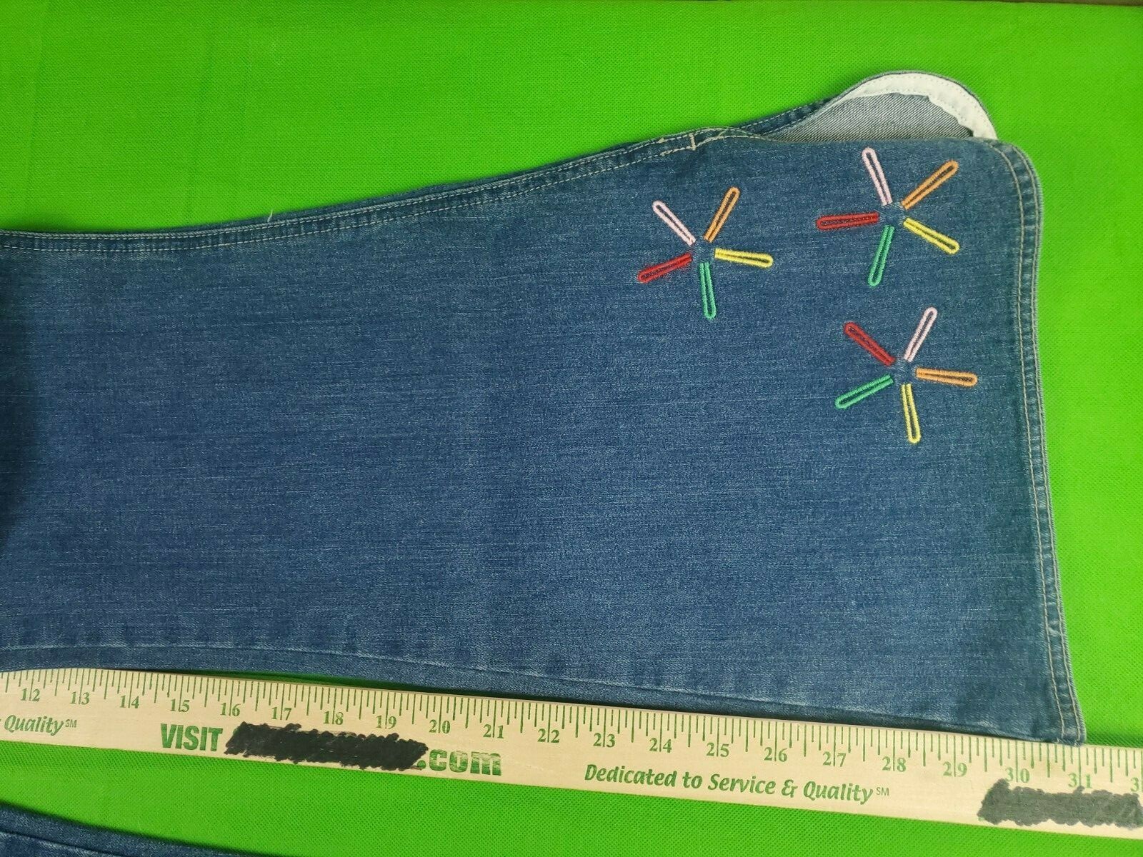 Vintage 90s Jnco Chimes women’s bellbottom blue jeans size 17 34W 31L