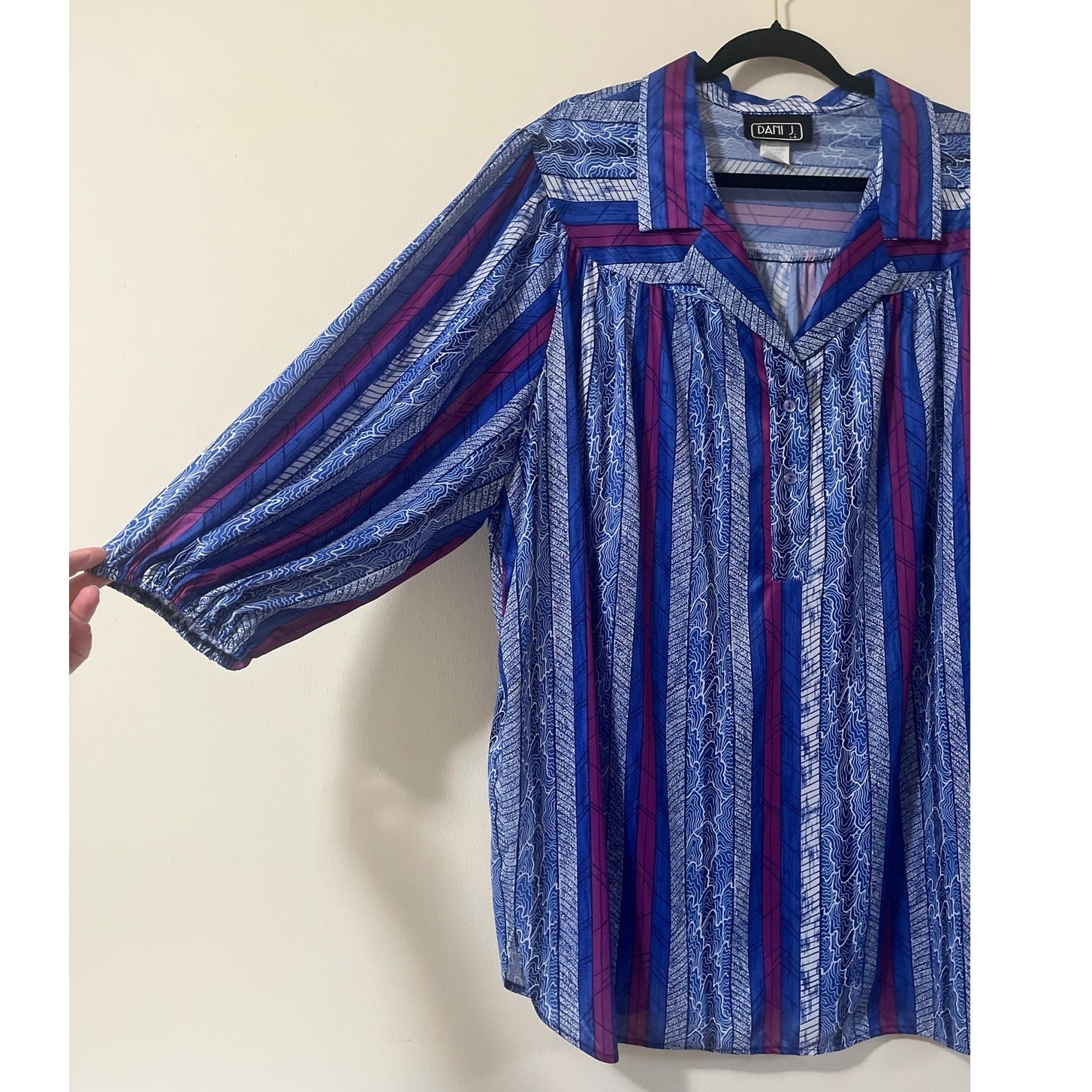 NWT Vintage 16 Dani J USA Oversized Shirt Tunic Dress Boho Art Teacher Deadstock
