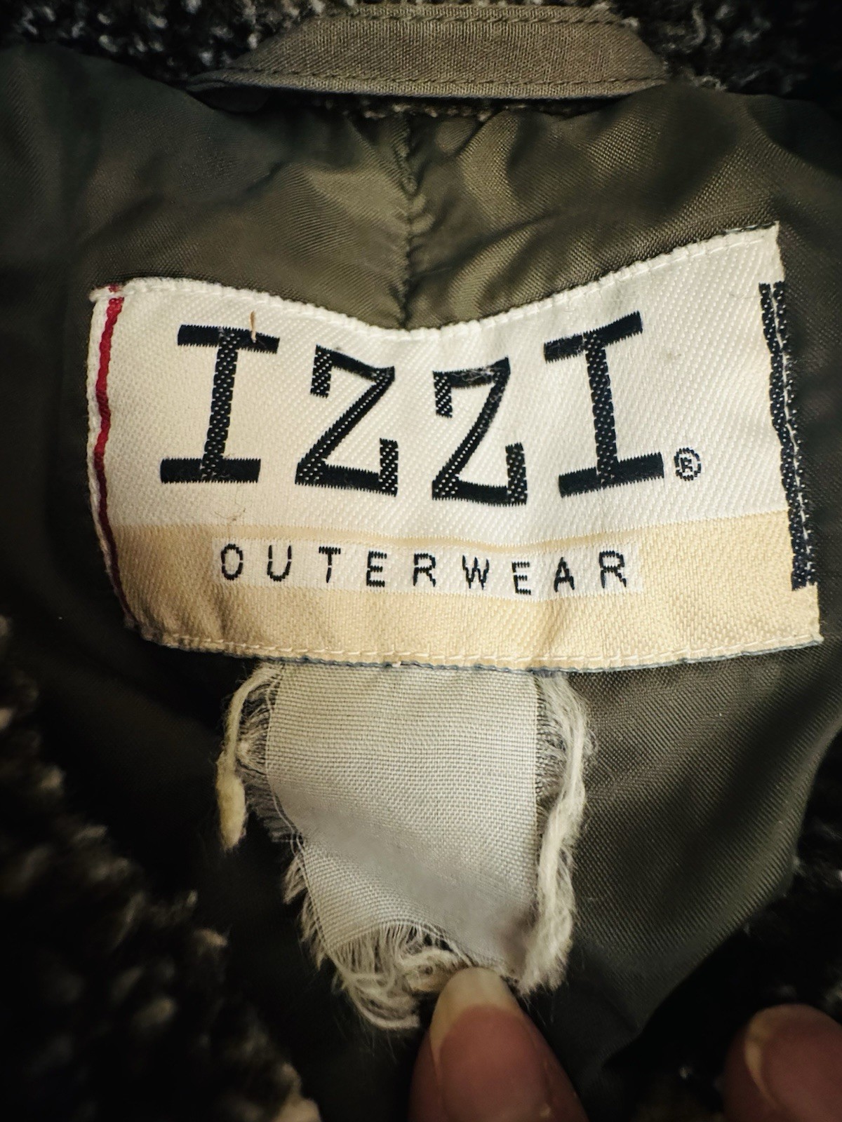 Vintage IZZI Patchwork Corduroy Sweater Olive Green Jacket Large Full Zip Snaps