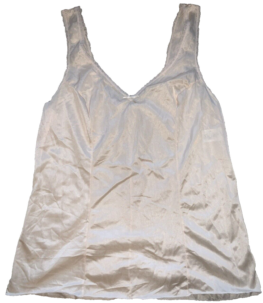 Vintage Camisole Lorraine Ivory Nude USA Nylon Boudoir Size 34 slinky