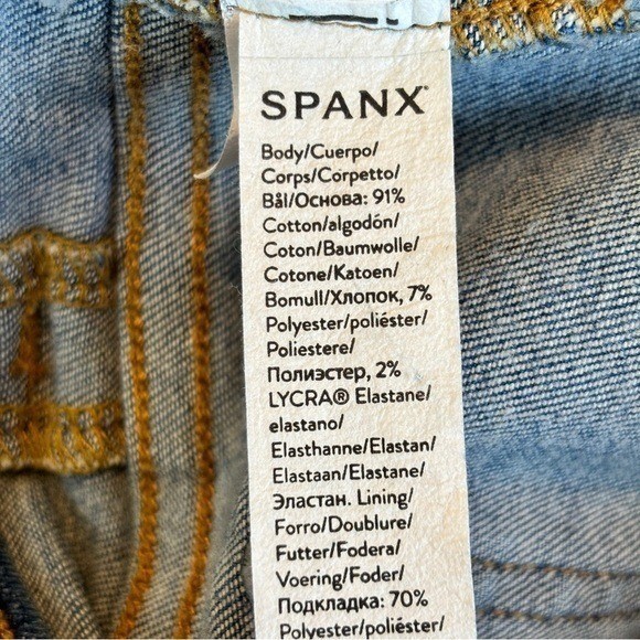 Spanx Ankle Straight Leg Jeans in Vintage Indigo Medium Wash Size XL