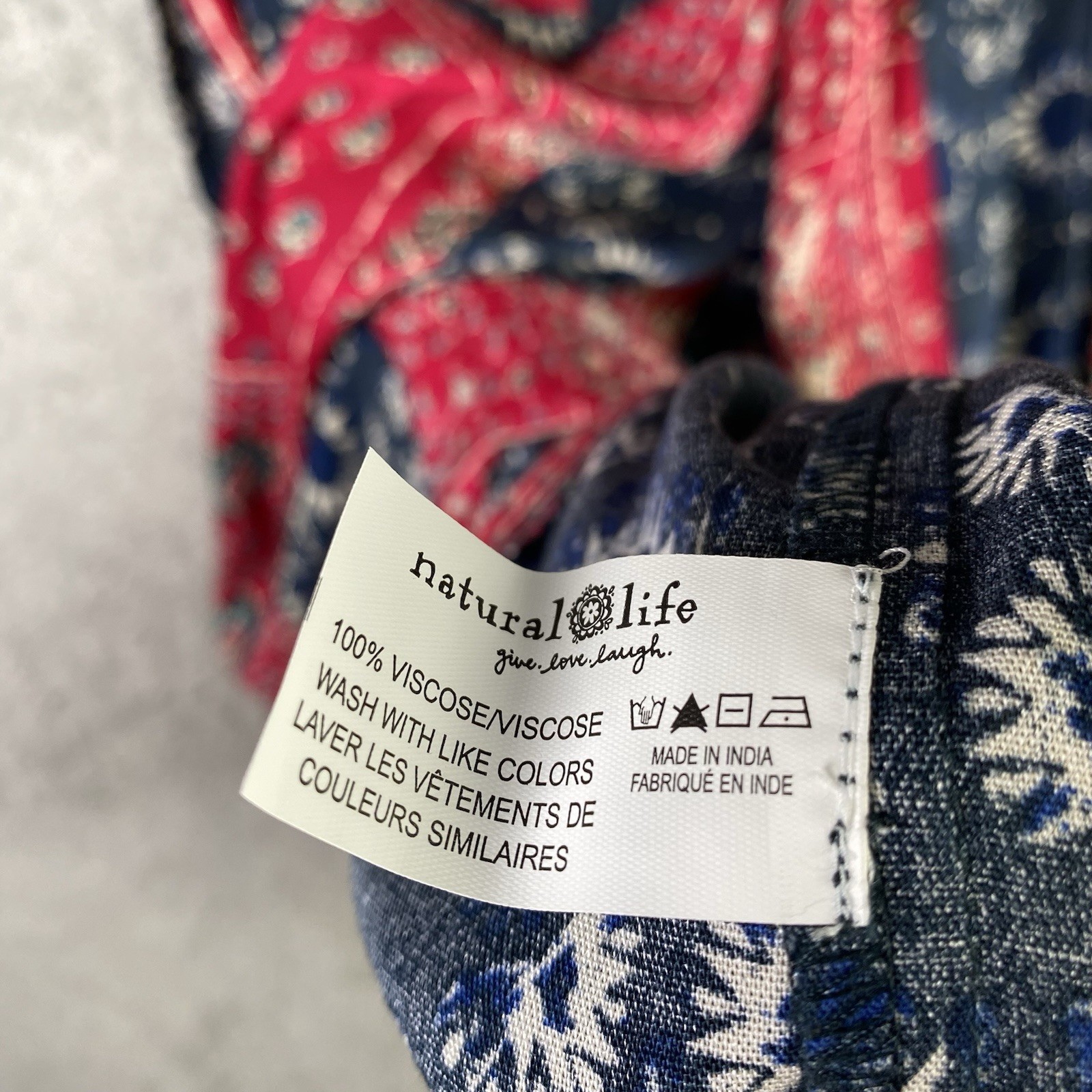 Natural Life Skirt Womens Sz M Floral Mix It Up Patchwork Maxi Boho Artsy Hippie