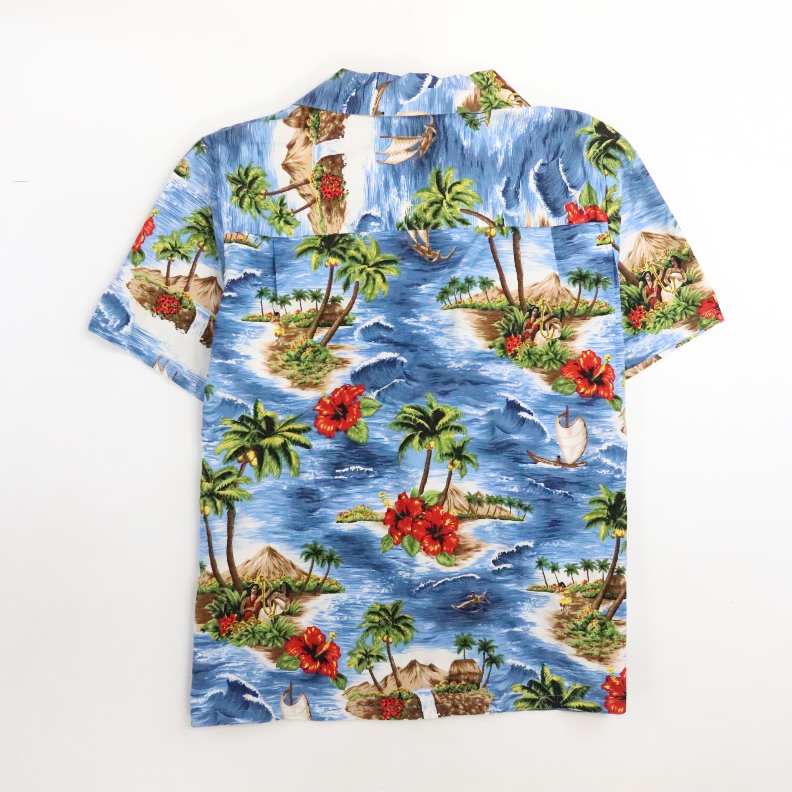 Vintage Shannon Marie Hawaiian Shirt Womens Size Large Floral Tropical