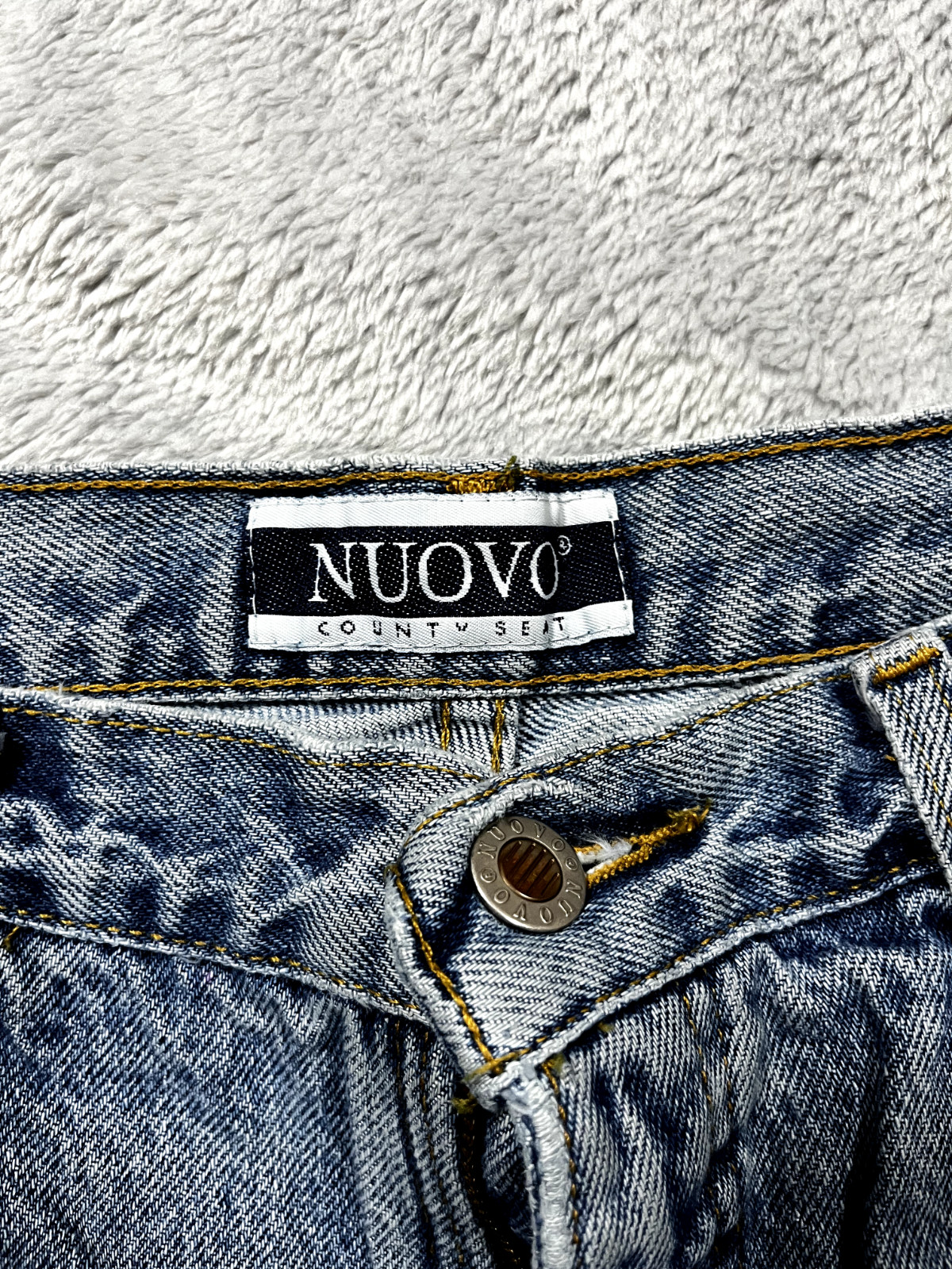 VTG NUOVO County Seat Acid Wash 100% Cotton Denim Women Size 9/10 High Waist
