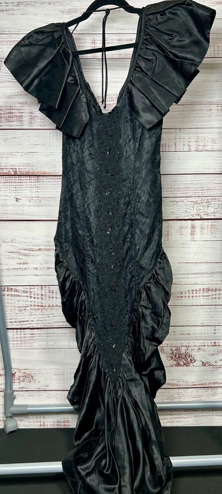 Vintage 1980s Climax Karen Okada Dress for David Howard Black Size 9/10