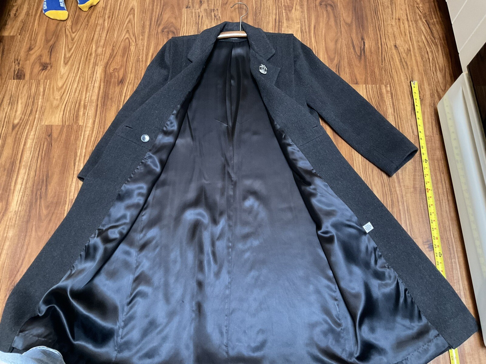 Vintage 80’s over coat winter jacket cashmere wool blend Women’s Black USA Union