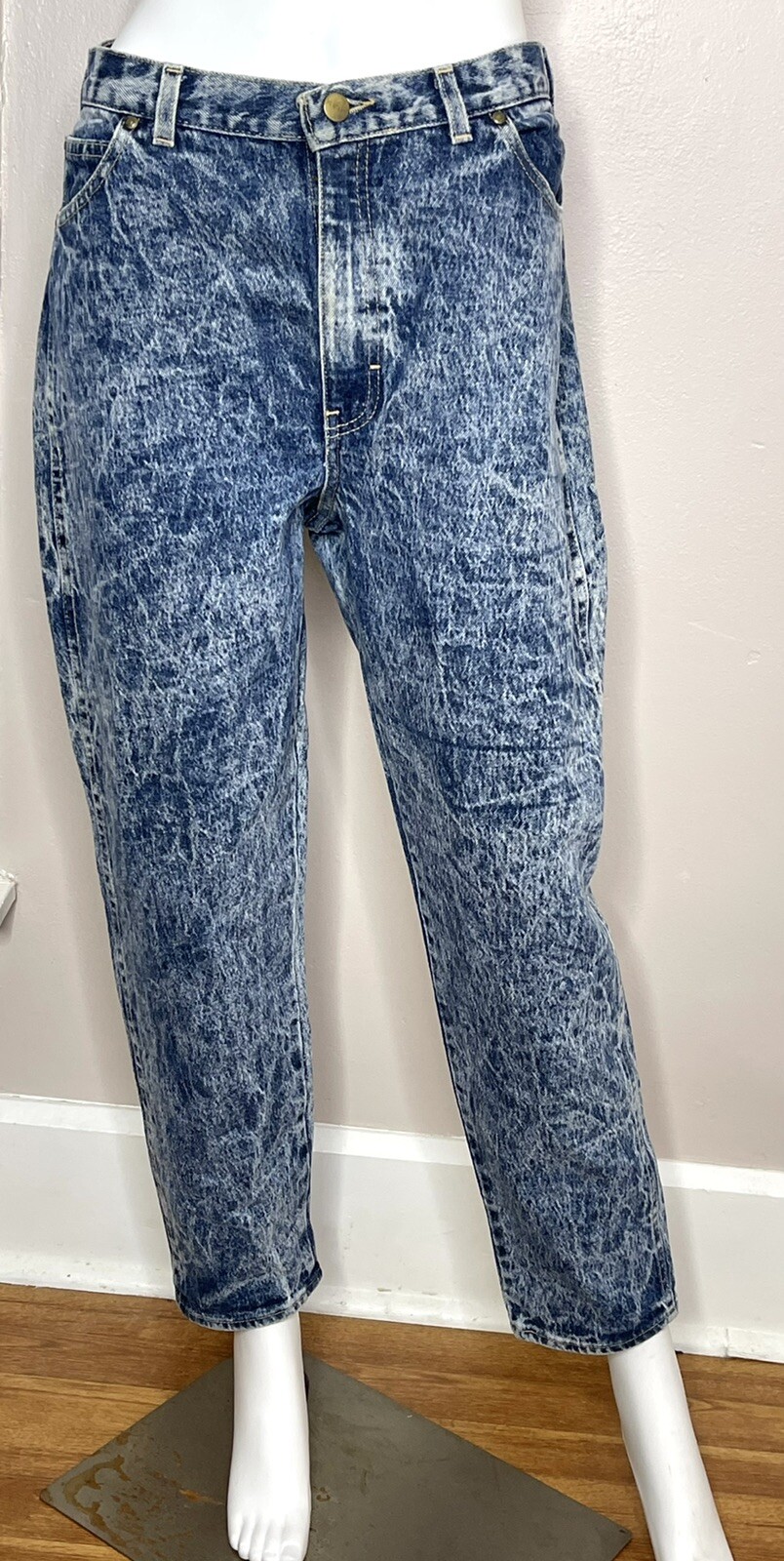 VTG P.S. Gitano 10 short Jeans Relaxed Taper Mom High Waist Acid Wash 31 X 28