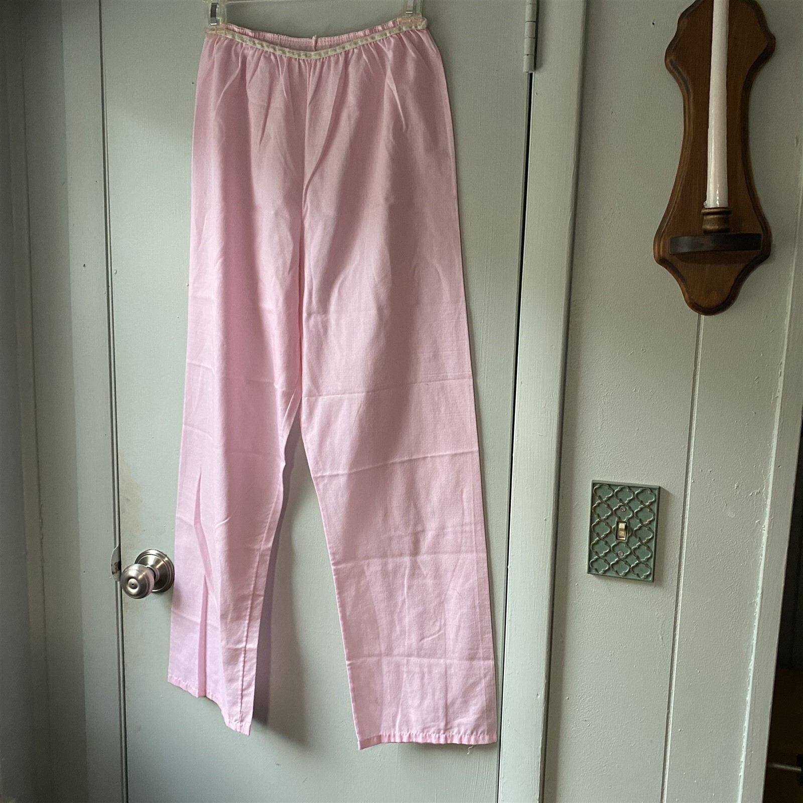 Vintage Katz Pajamas Womens Pink Cotton Blend PJ’s Ruffle 2 Piece