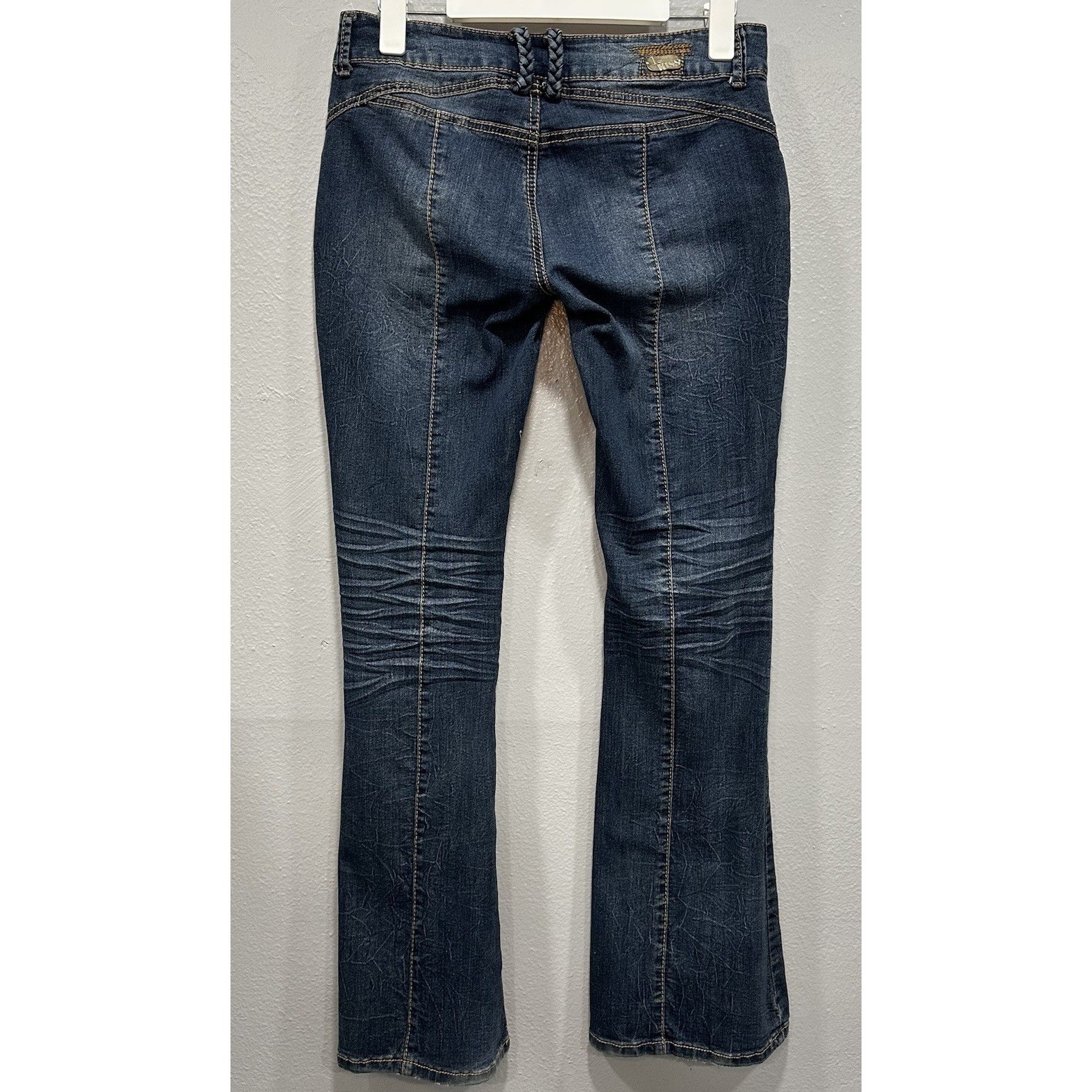 1St Kiss Flare Jeans Women’s Size 7 Blue Stretch Front Pockets Vintage Y2K 90s
