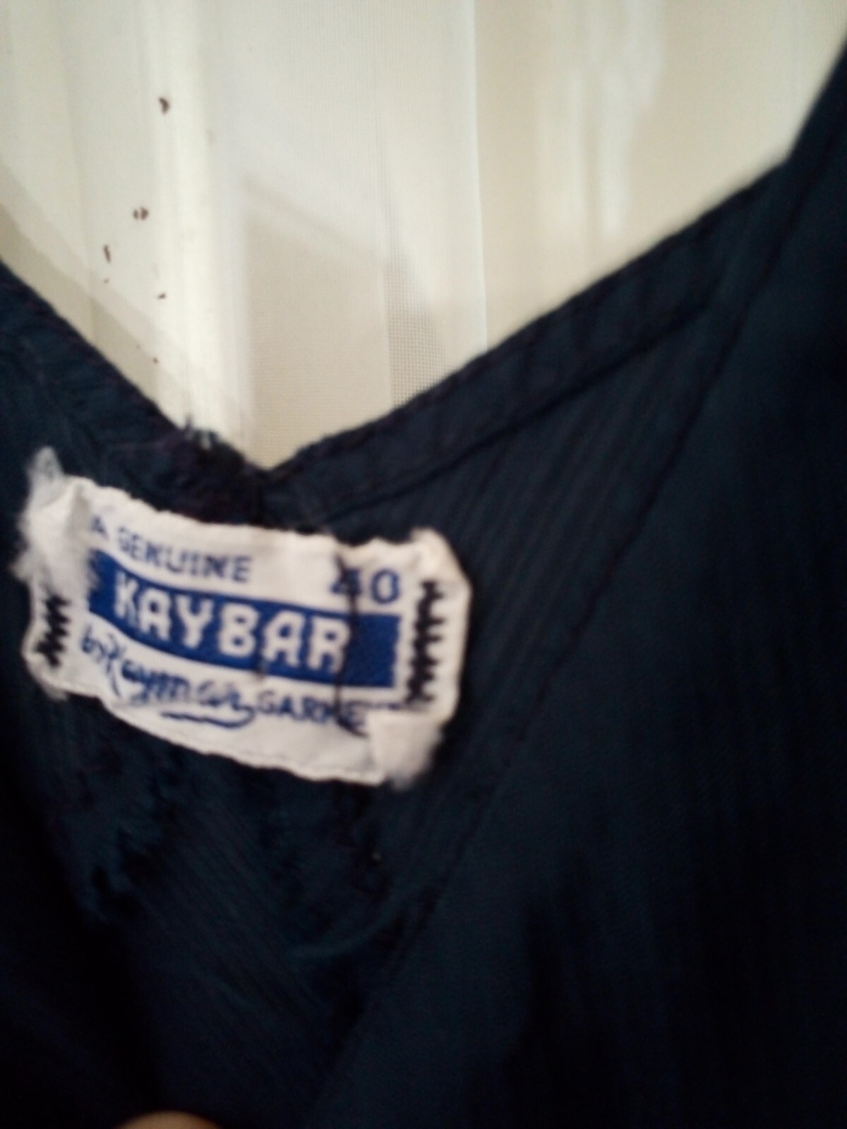 Vintage Kaybar Navy Lingerie Slip Dress Bombshell 40 By Kaymar Garments