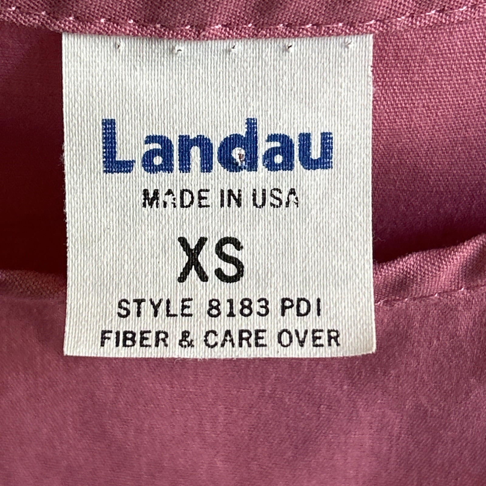 Vintage Nurse Dress Landau Pink / Dusty Rose Work Dress with Pockets size XSmall