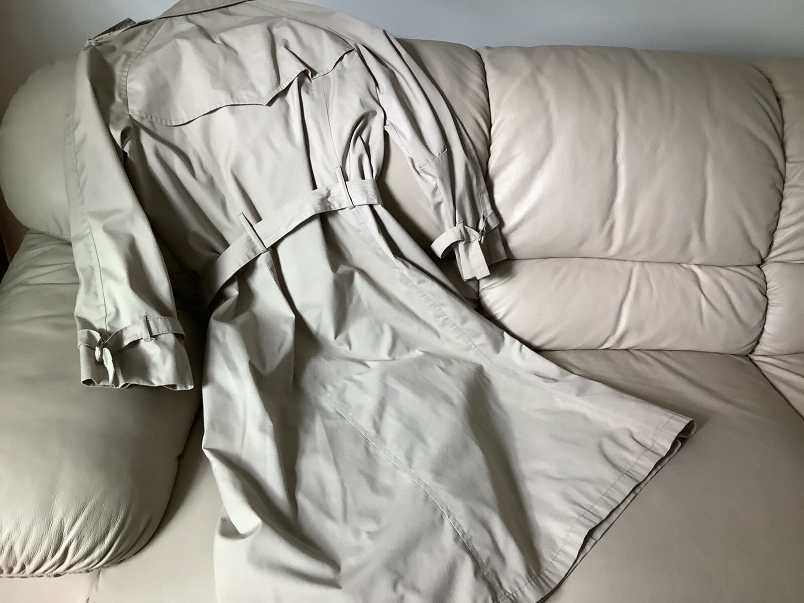 Vintage London Fog Trench Rain Coat Full Length With Belt Size 12 Reg
