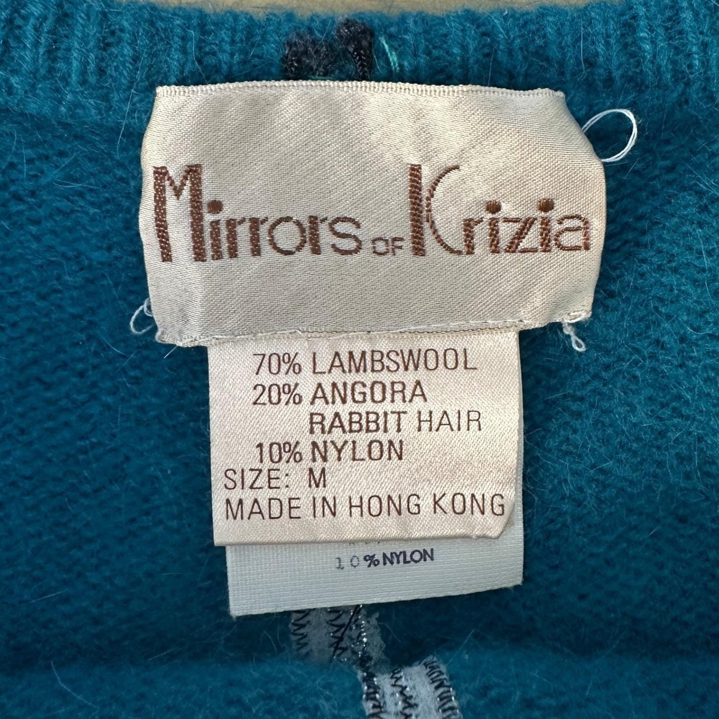 Vintage Mirrors of Krizia Lambswool Angora Knit Tank Top 80s Knit Quiet Luxury M