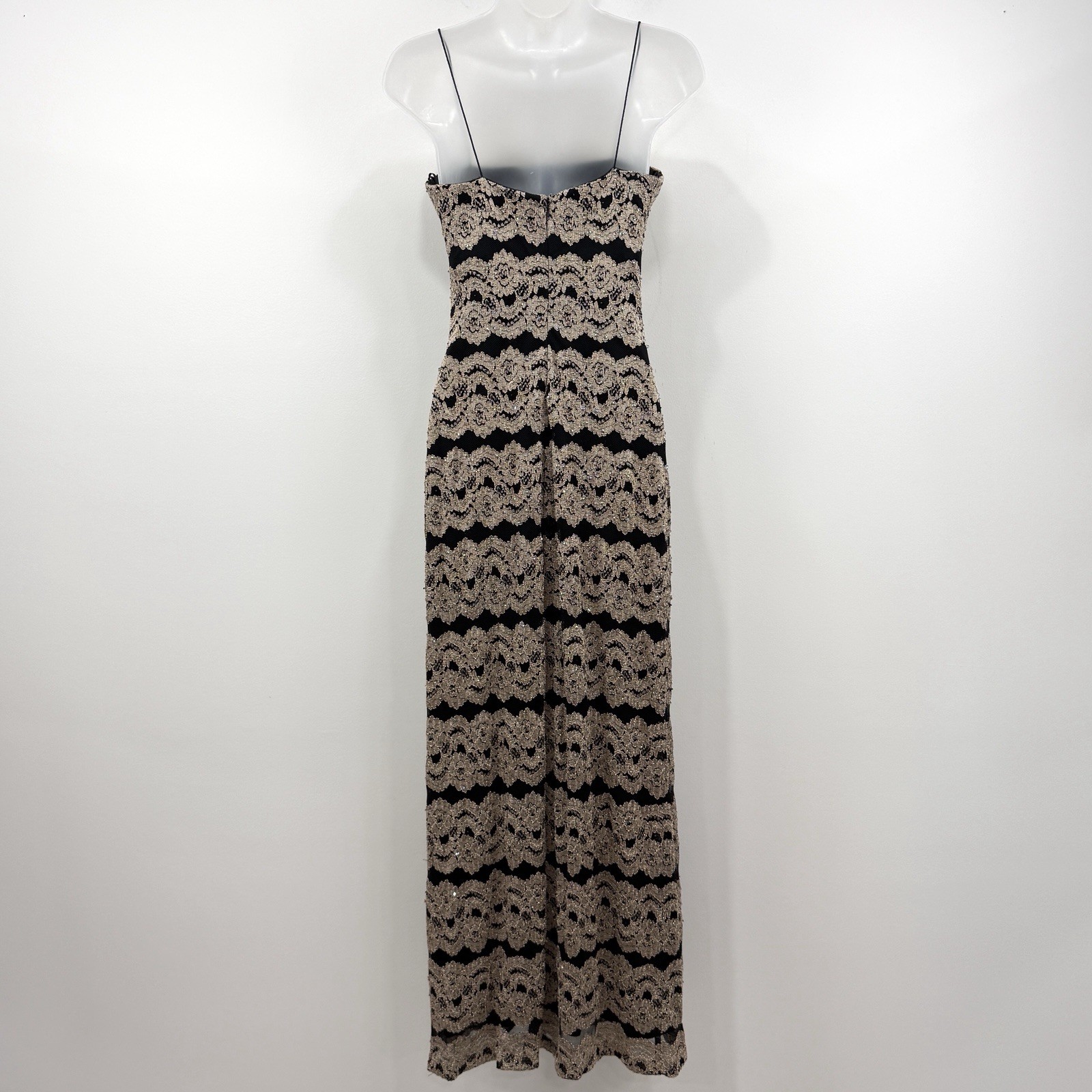 VTG 90s Cache Whimsigoth Dress Womens 4 Sequins Lace Fairy Grunge Maxi Event