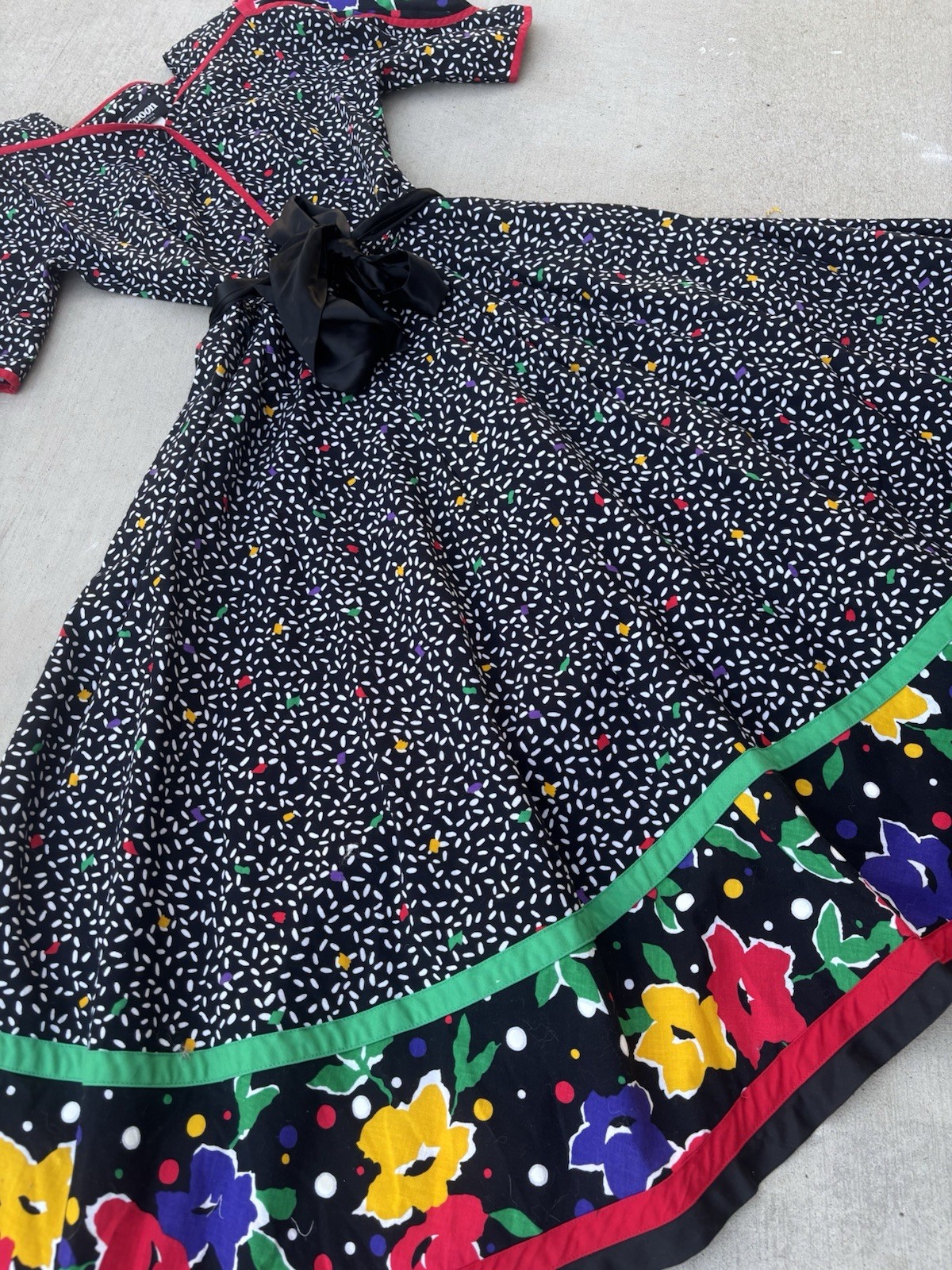 Vintage Choon California Dress Full Skirt Size 10 1980s