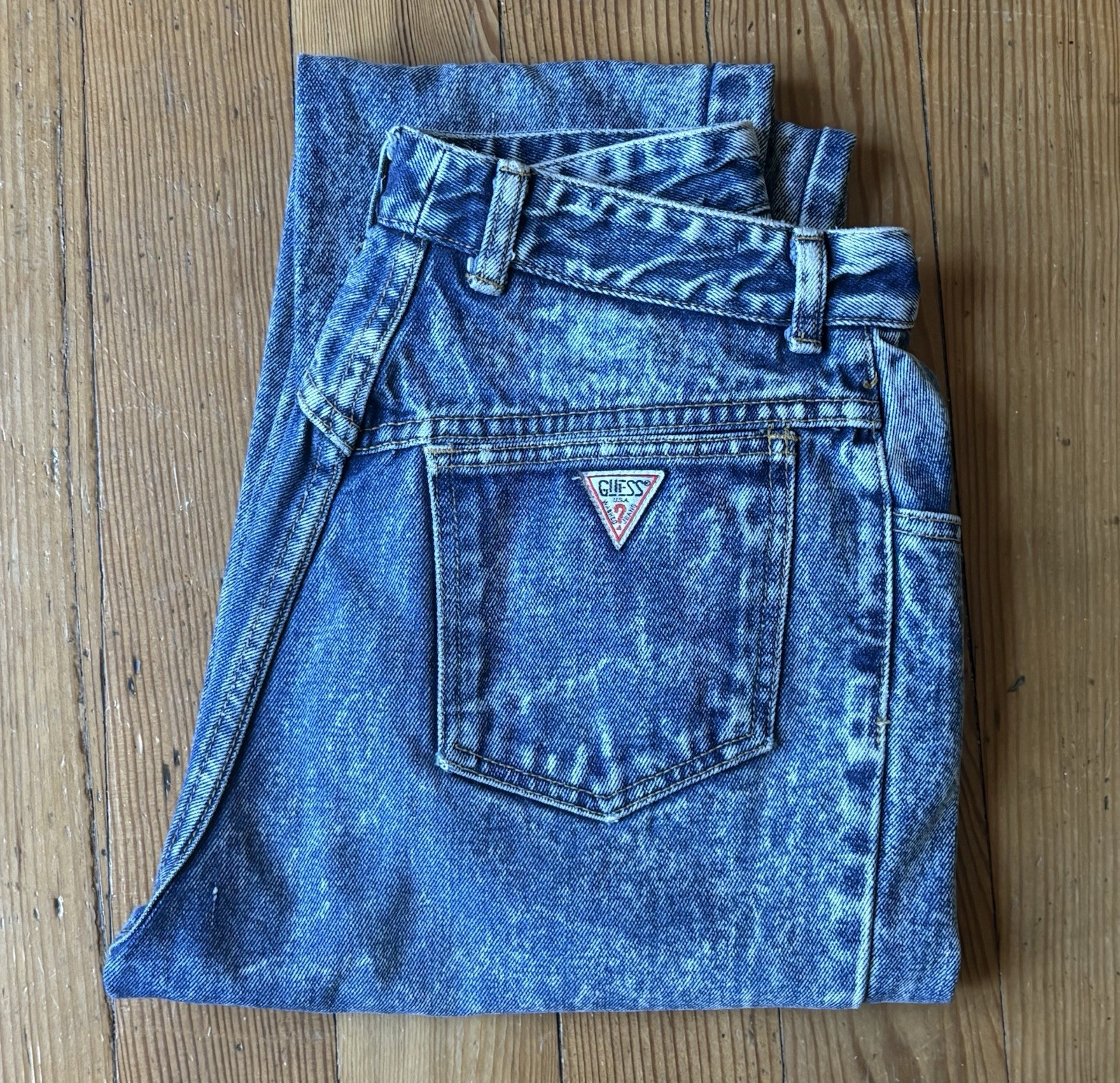 1988-89 Guess Acid Wash Style 1015 Marilyn Jeans 32, Measure 29×26