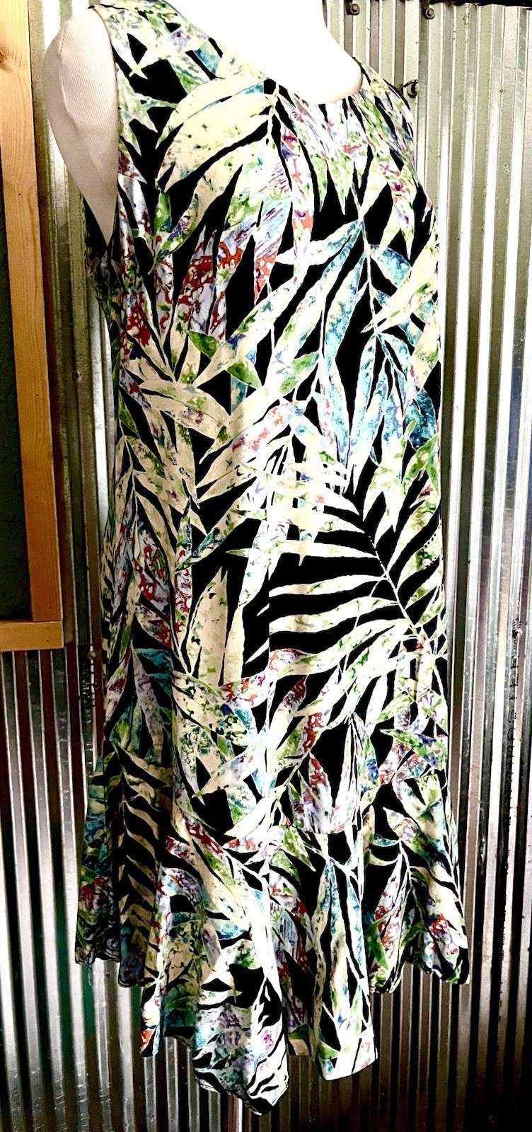 VTG-Nani of Hawaii Dress Tropical Hawaiian Knee Length Sleeveless Sz. M