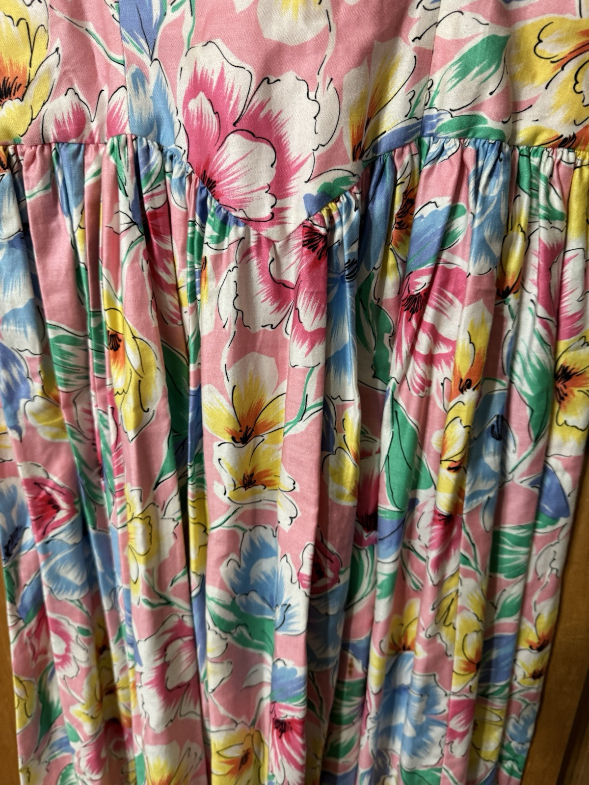VTG Women’s Floral Midi Dress XS/S Bust 33” (flaws) Easter & Summer/Spring