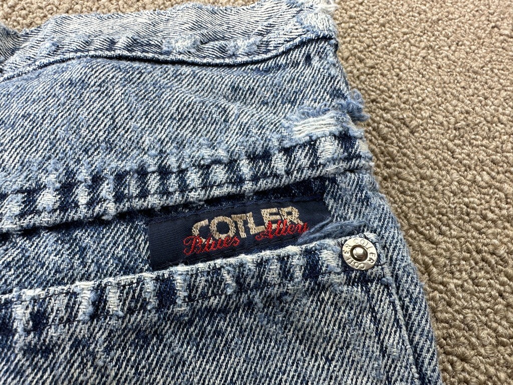 Cotler Blues Alley Jeans Womens 28 Acid Wash Blue Washed Worn Distressed VTG