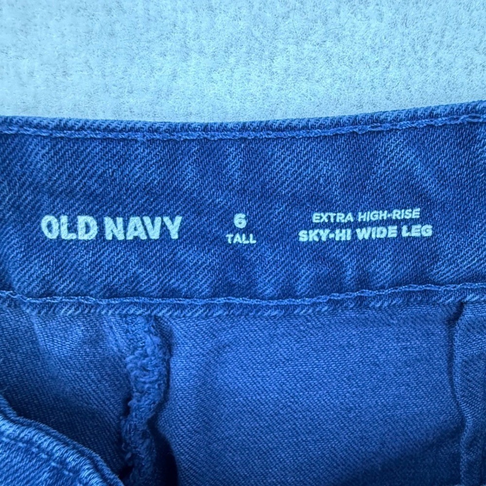 Jeans High-Rise Wide Leg Sailor Core 6 Tall Side Zip nautical retro 70s style
