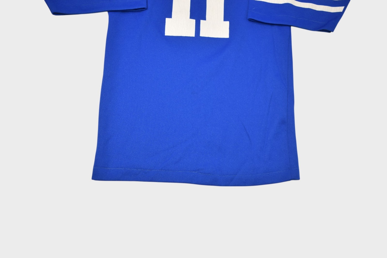 Vintage 80s Jersey Womens S Blue Striped Sports Reachwear Made in USA Football