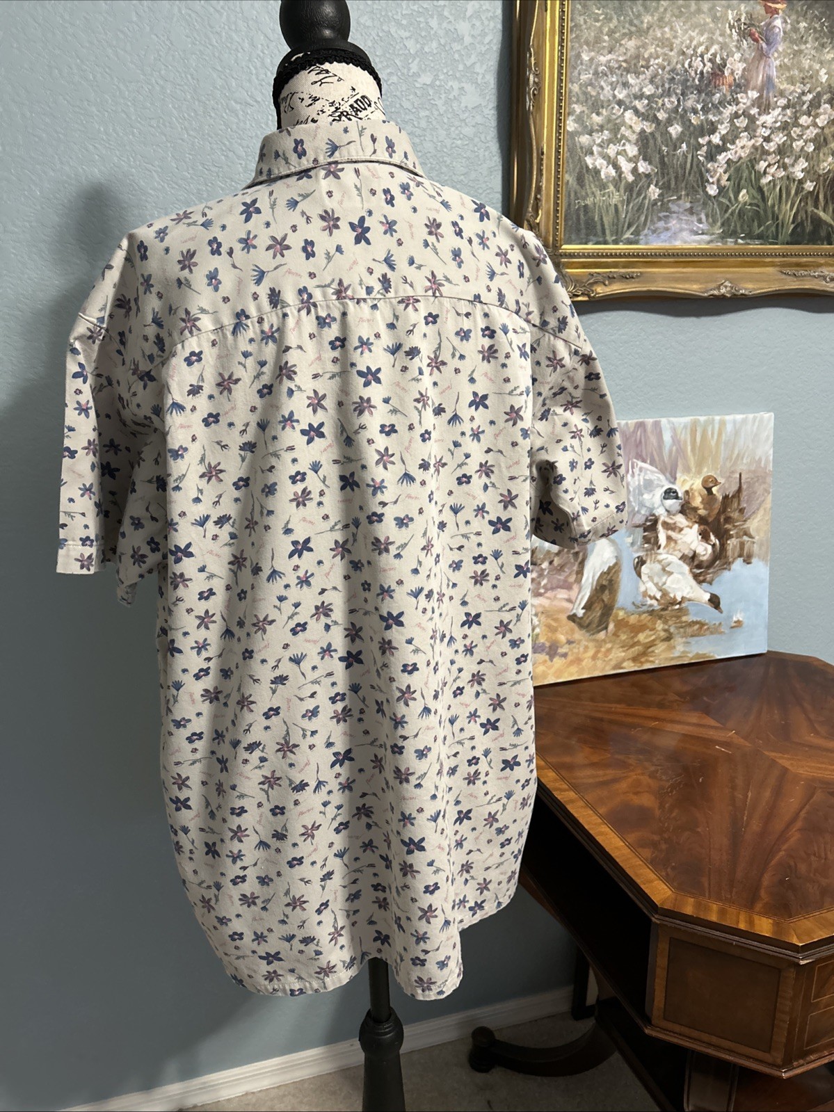 ‘90’s Vintage Northern Reflections Single Stitch Floral Button Up Shirt Sz XL