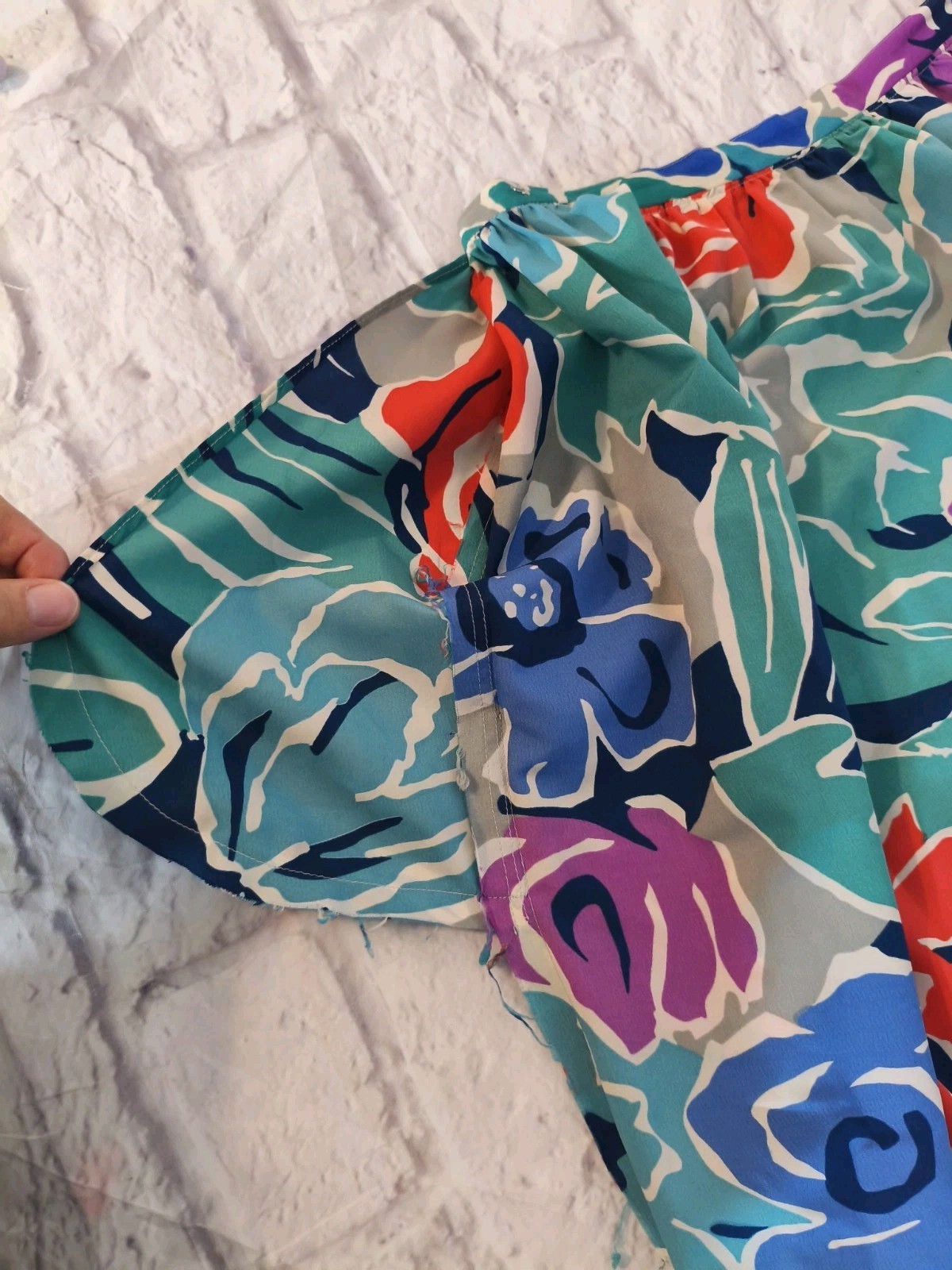 Vintage 1984 Estelle Abstract Floral Flowy Skirt Size Small ?? See Measurements