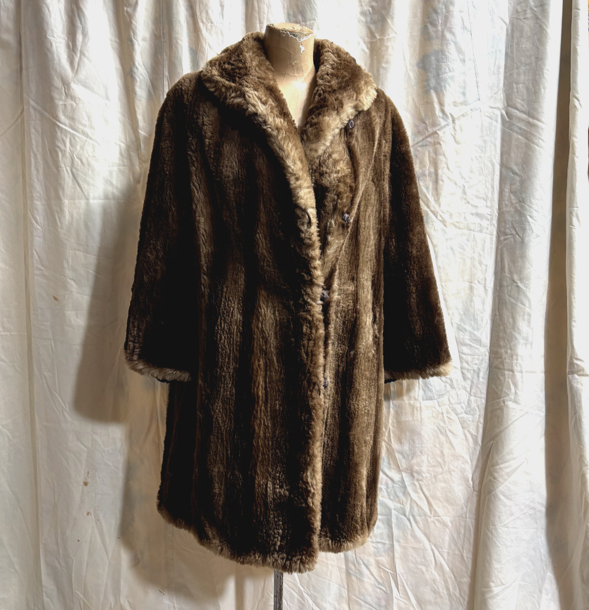 Vintage Antique Women’s Shaved Beaver Fur Coat Jacket Weiner’s of Lawrence Mass