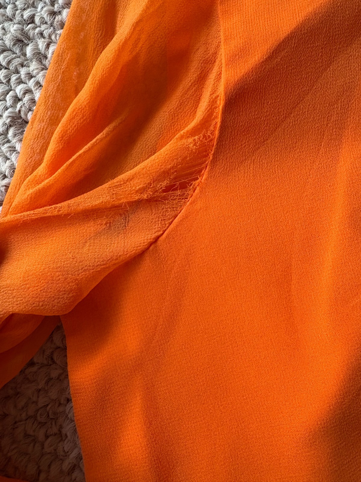 Vintage 70s Orange Boho Prairie Maxi Dress Lace Keyhole Festival S Chic Glam