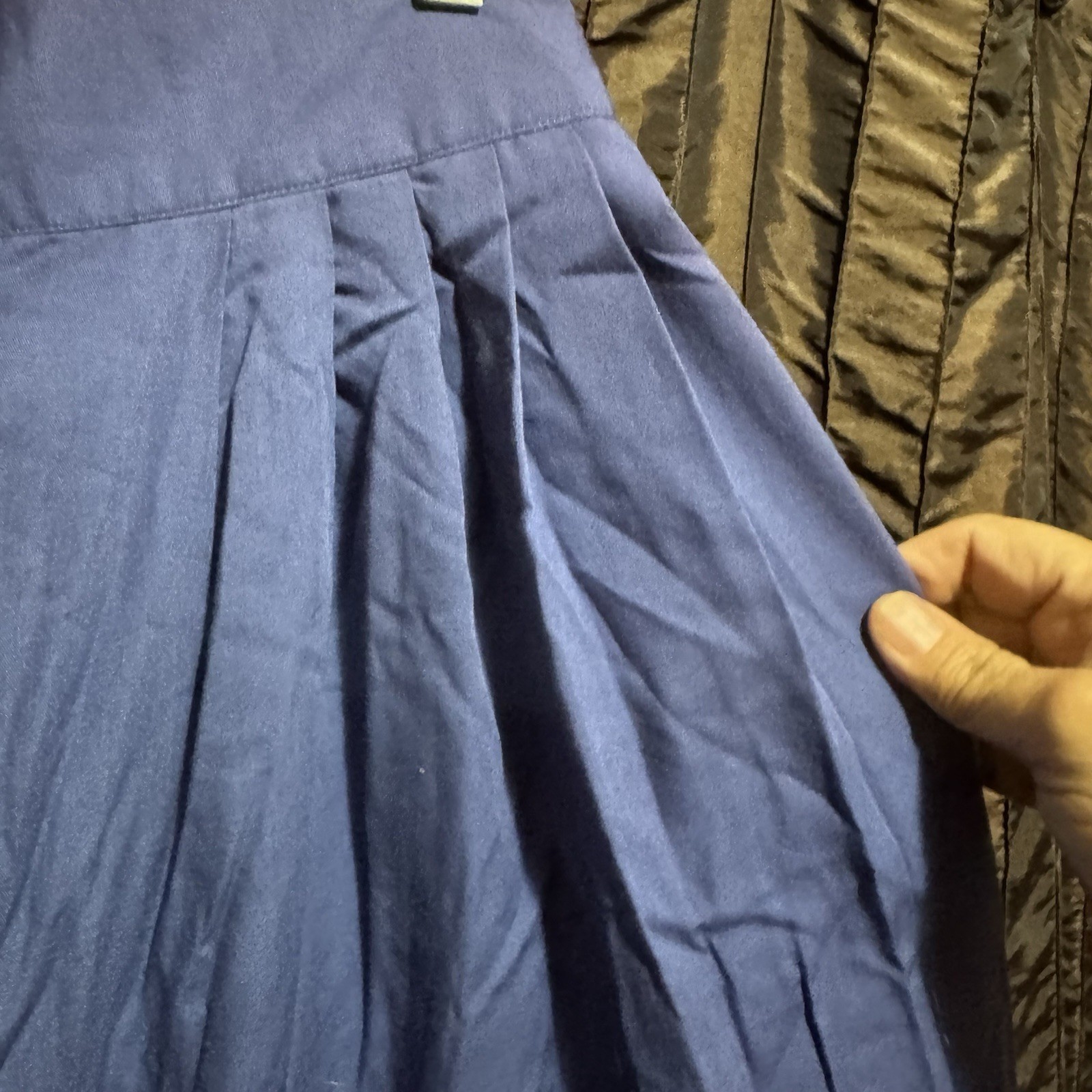 Kathie Lee Women’s Blue Shorts Elastic High Waist Pleated Front Size 10 Vtg