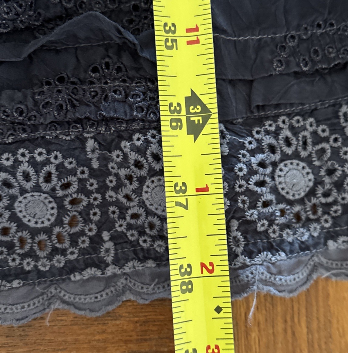 Vintage ‘90s Johnny Was Black Gray Embroidered Eyelet Sleeveless Sun Dress Sz M