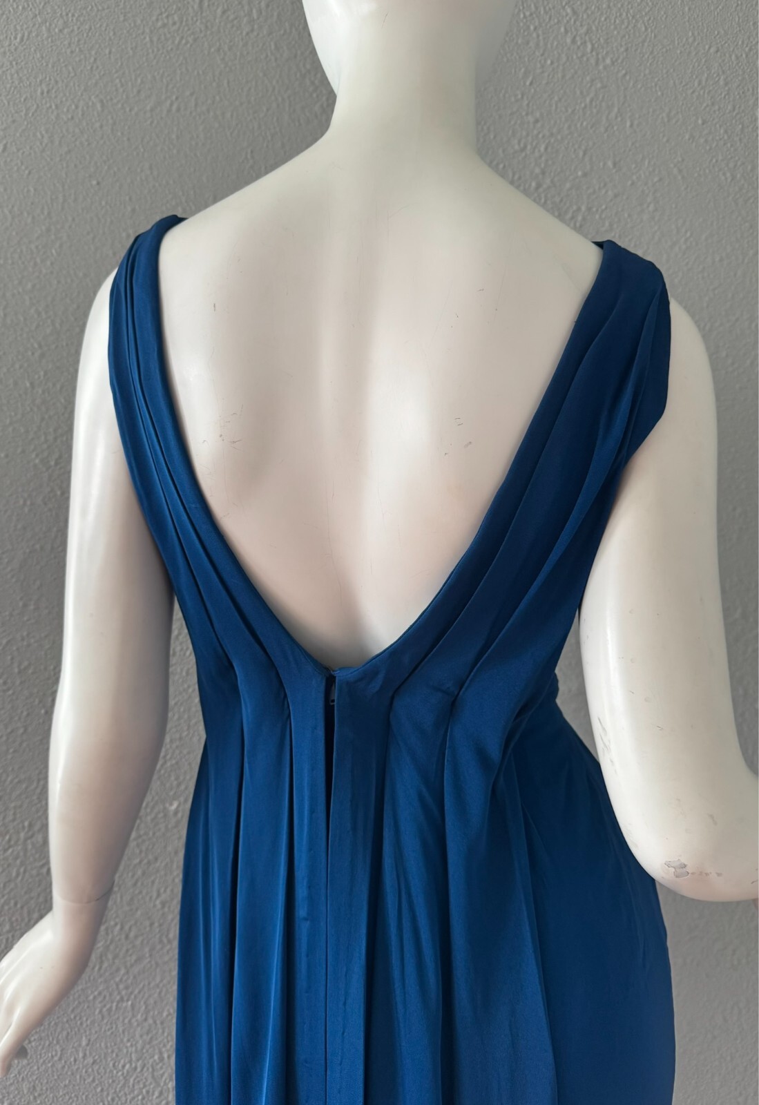Vintage 50s 60s Blue Glam CEIL CHAPMAN Cocktail Designer Dress XS