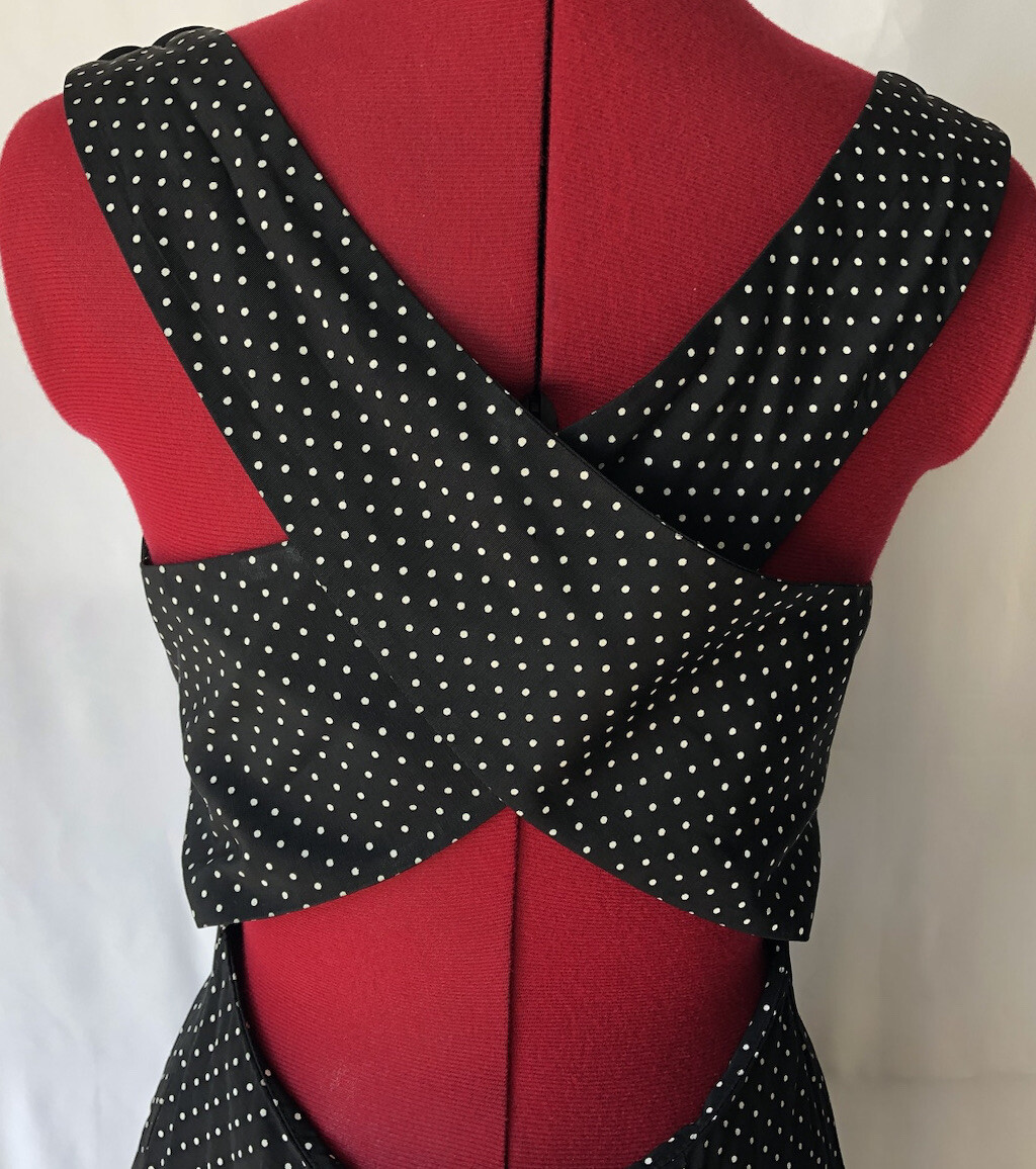 Blondie and Me Retro Vintage Style Halter Neck Pencil Polka Dot Dress Size 9-10