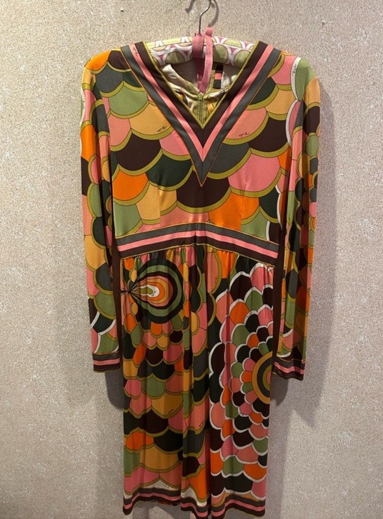 Vintage Emilio Pucci 10 4 Jersey Silk Dress