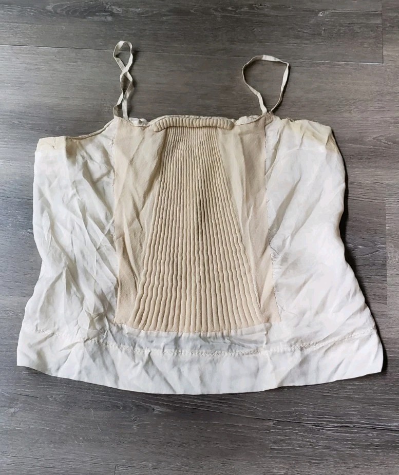 VTG 30s? Cream Camisole Top Sz XXS? Study Design Inspiration Costuming DAMAGED