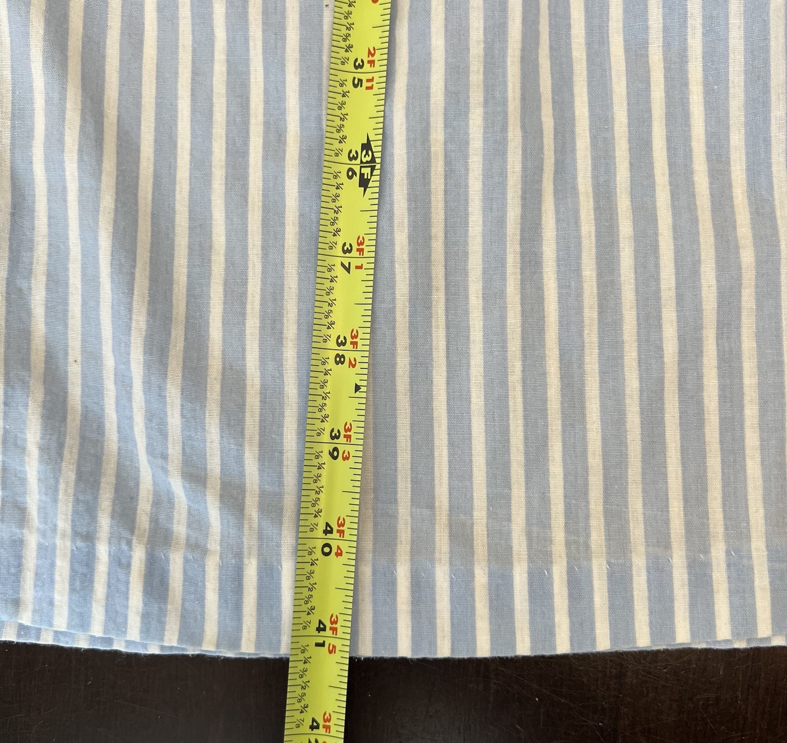 Cotillion Vtg Nightgown Blue Striped Floral Seashell Pocket Sz L NO SIZE TAG