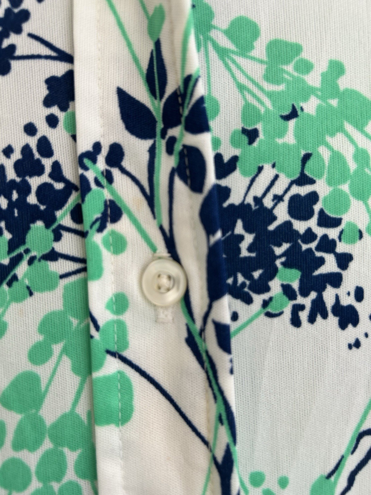 VTG 70’S ALFRED DUNNER POLYESTER DISCO FLORAL SHIRT BLOUSE DAGGER COLLAR TAG 14