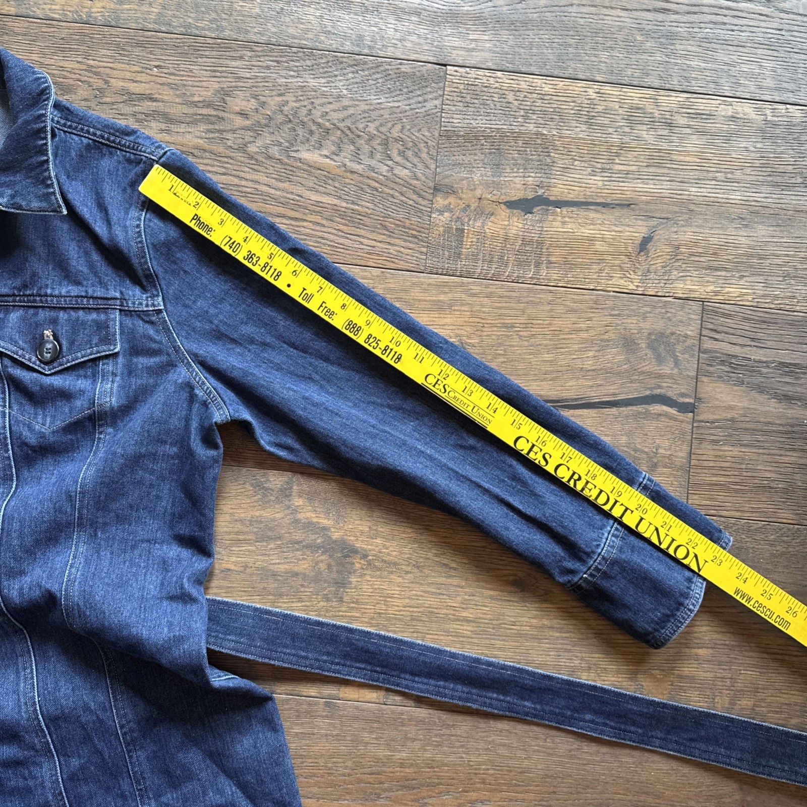 VTG Jones New York Country Sz 14 Denim Dress 100% COTTON +Belt Cottagecore