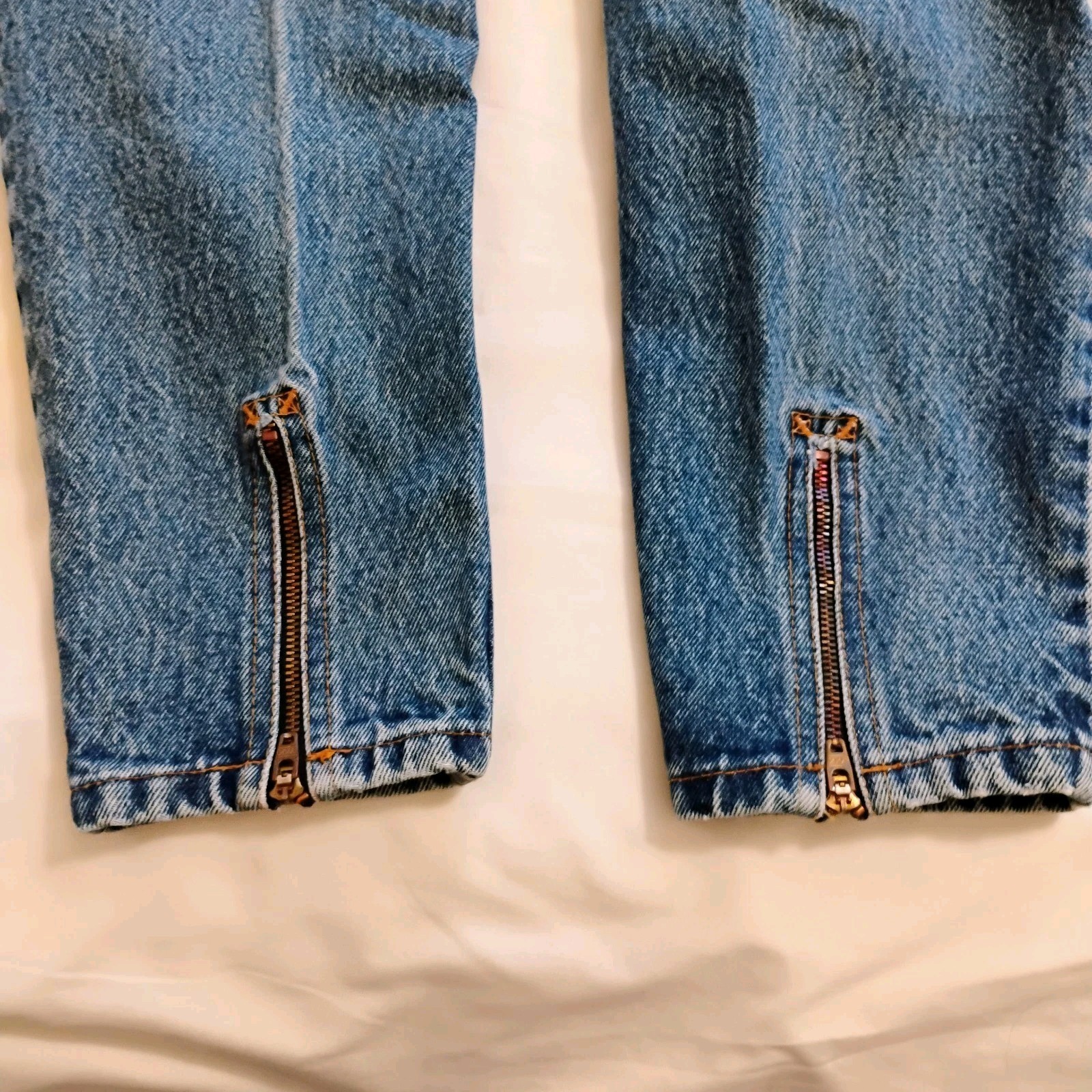 Vintage 80s Jordache High Waist Jeans Ankle Zippers 25 Waist 27 Inseam