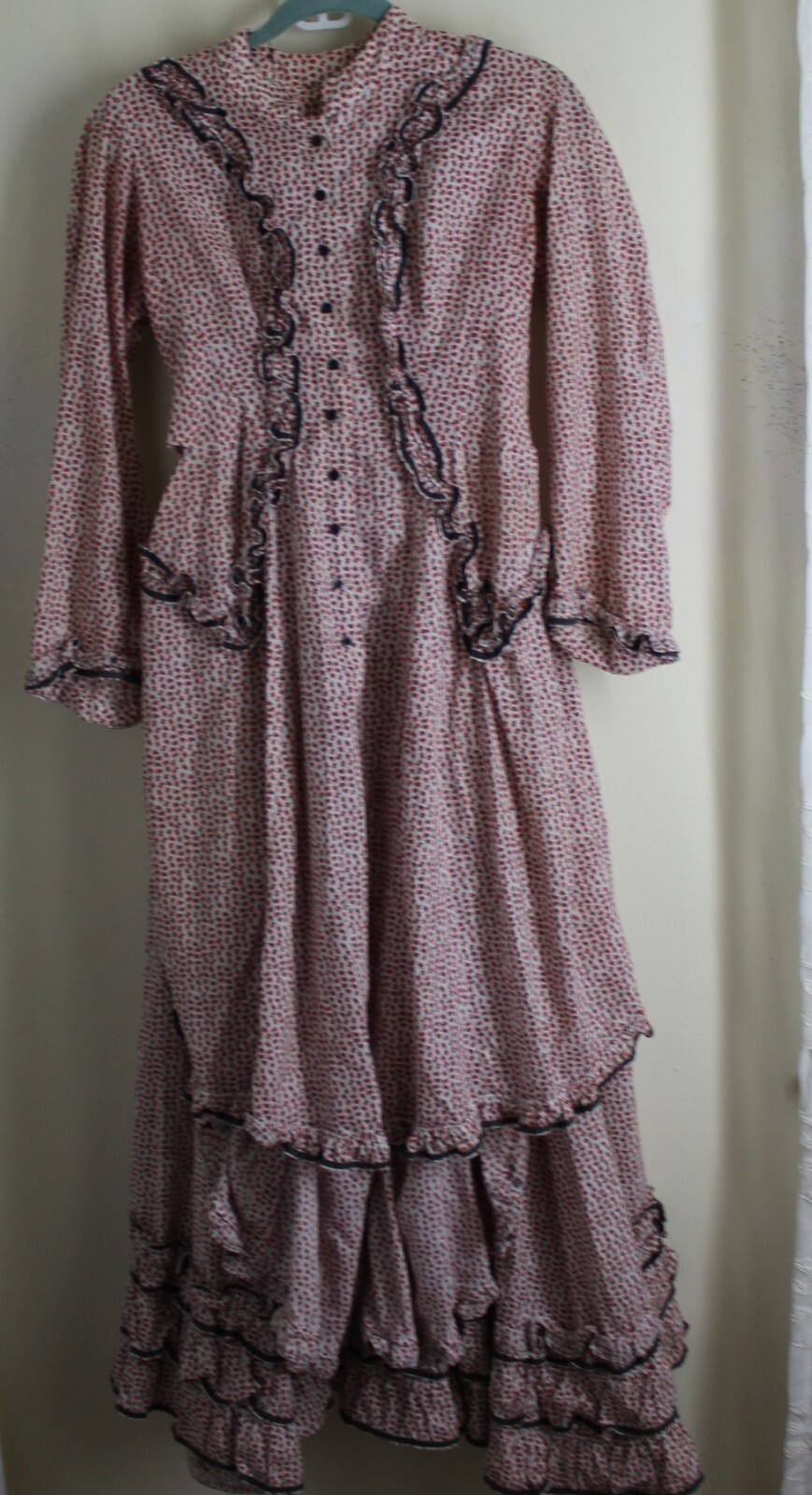 Estate Vtg AS IS 2Pc Edwardian Western Prarie Dress & Jacket Set Sz X S M