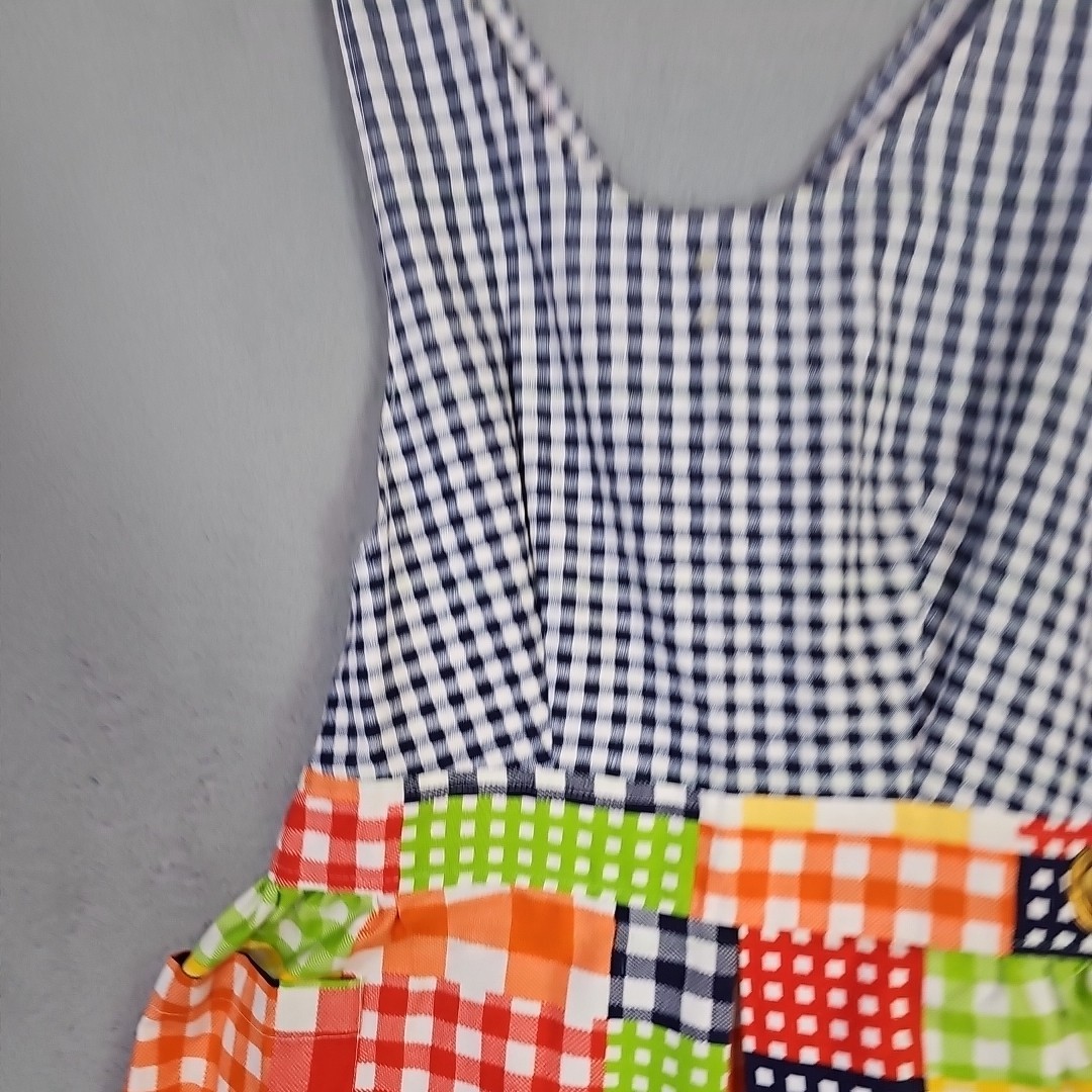 Vintage 60s 70s DESIGN HOUSE Patchwork Cottage Core Apron Jumper Maxi Dress