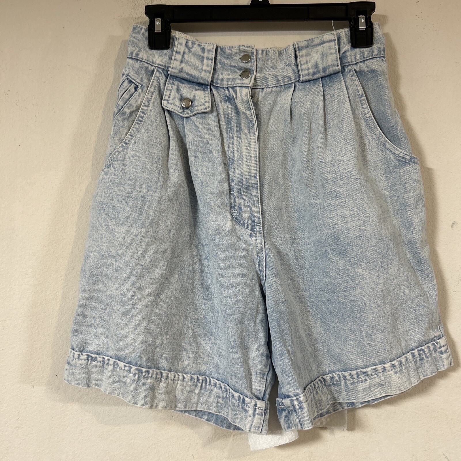 Vintage 80’s Kyoto Jeans Shorts Acid Wash Cuffed Knee Short Size 5/6