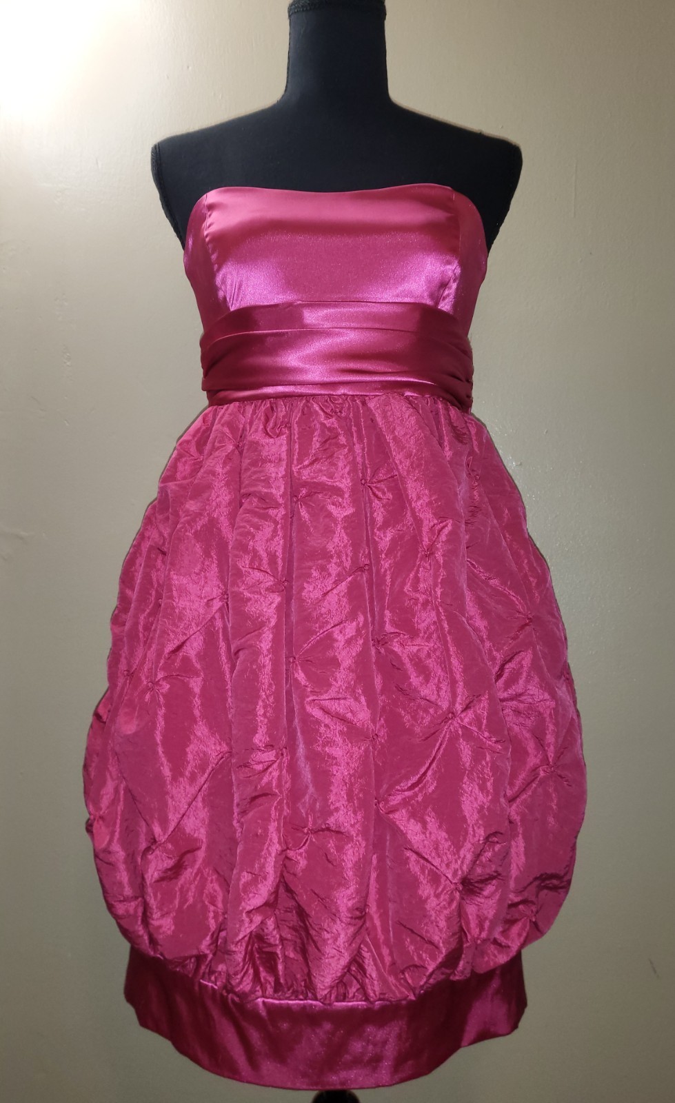 VTG 90S Prom Dress Furcsha Balloon Style Pinwheel Detail Handmade No Tag Size L