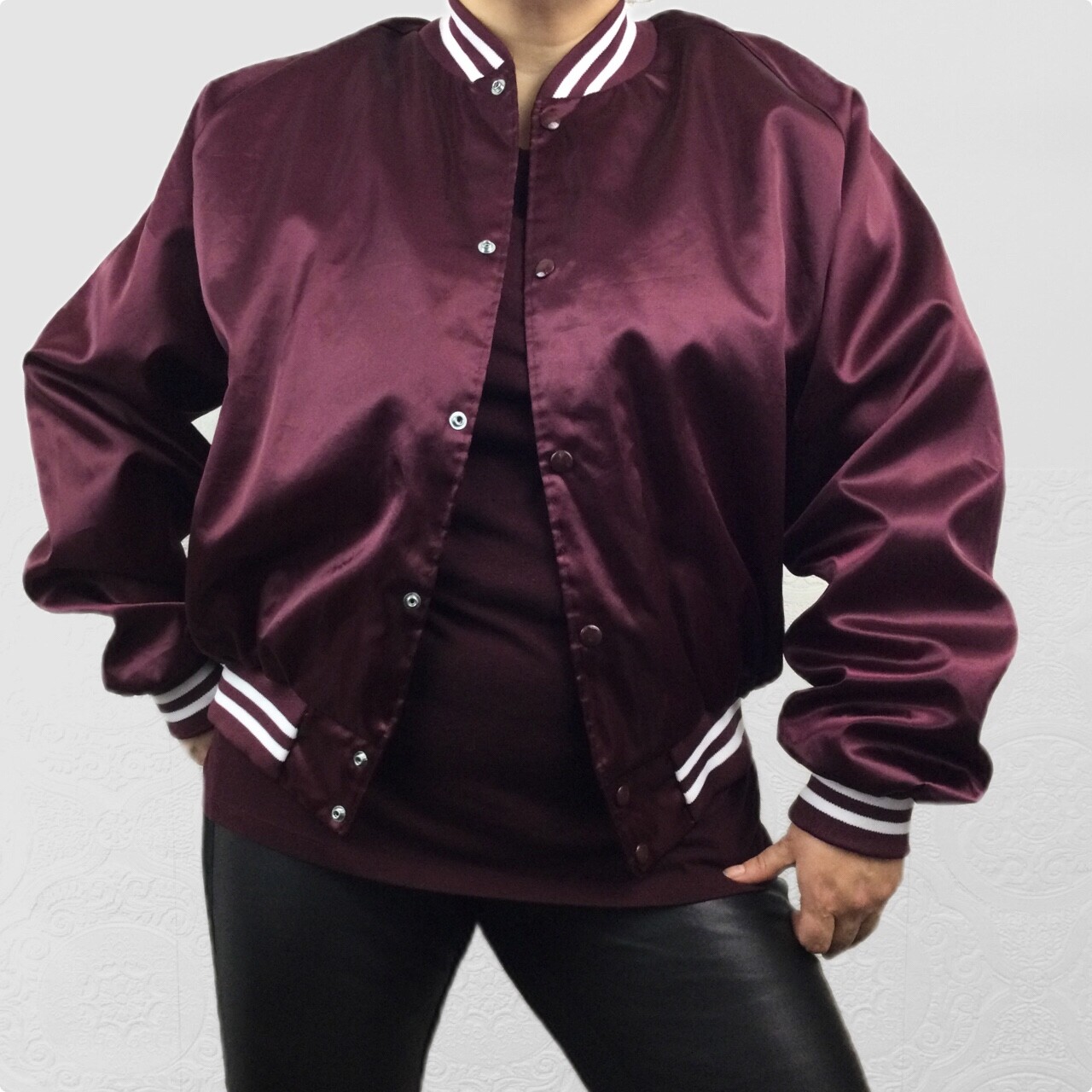 Vintage Taylor blank satin bomber jacket deadstock womens xxl unisex fit