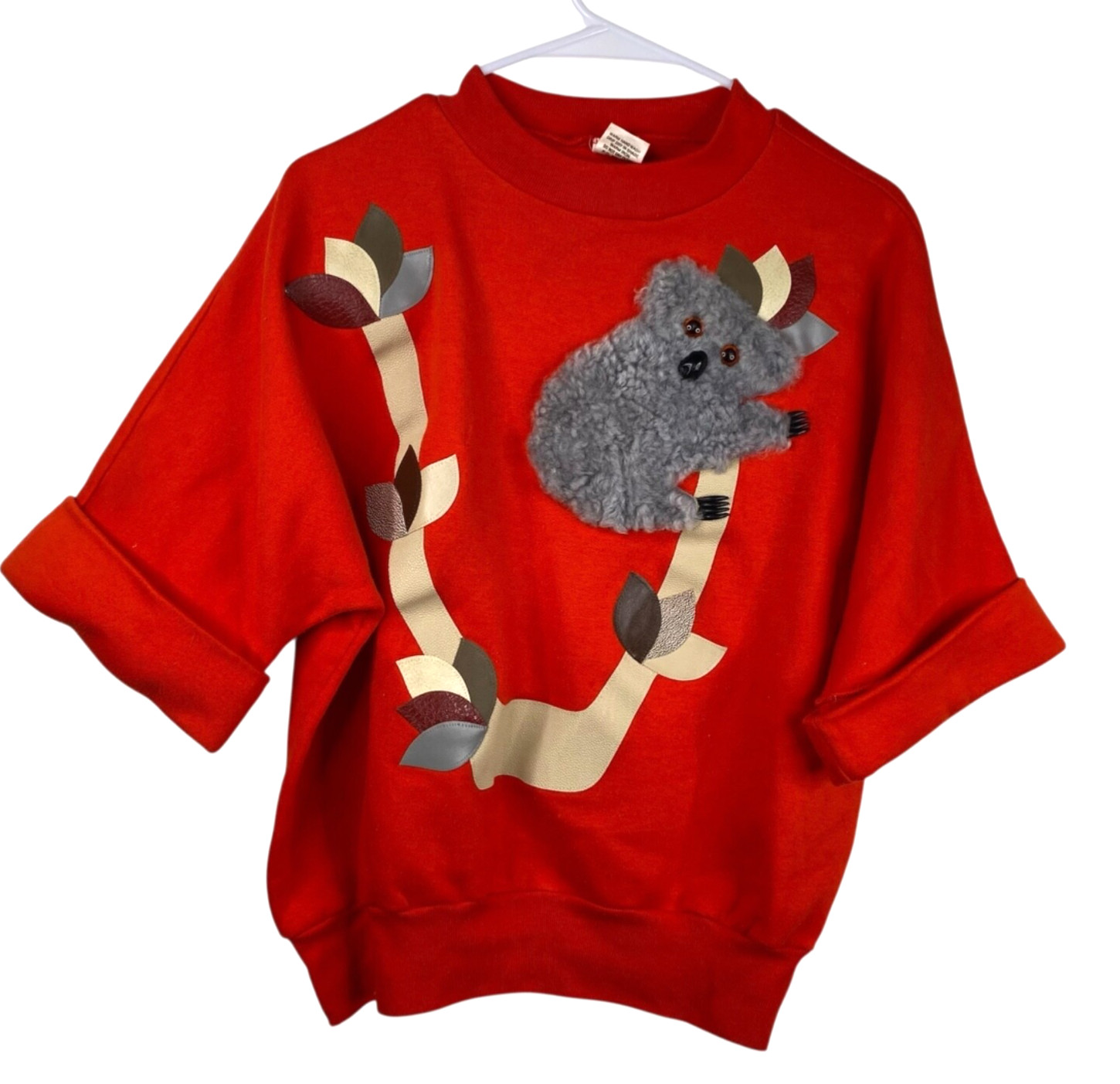 Vintage Koala Sweatshirt Red Size M 3D J R Made In Australia Unique