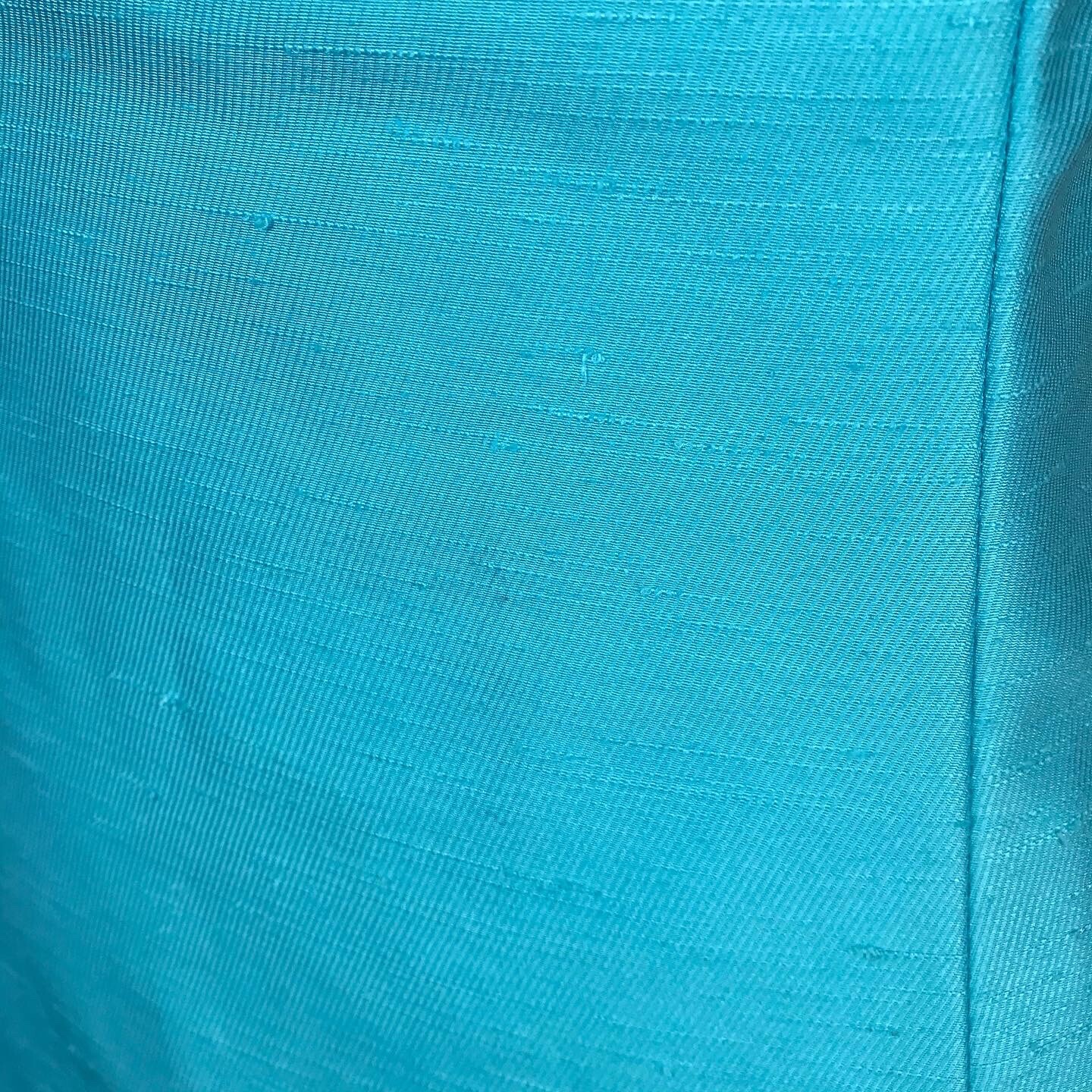 SILK LINEN 1960’s 60s Turquoise Blue Vintage Emma Domb Cocktail Easter Dress S M