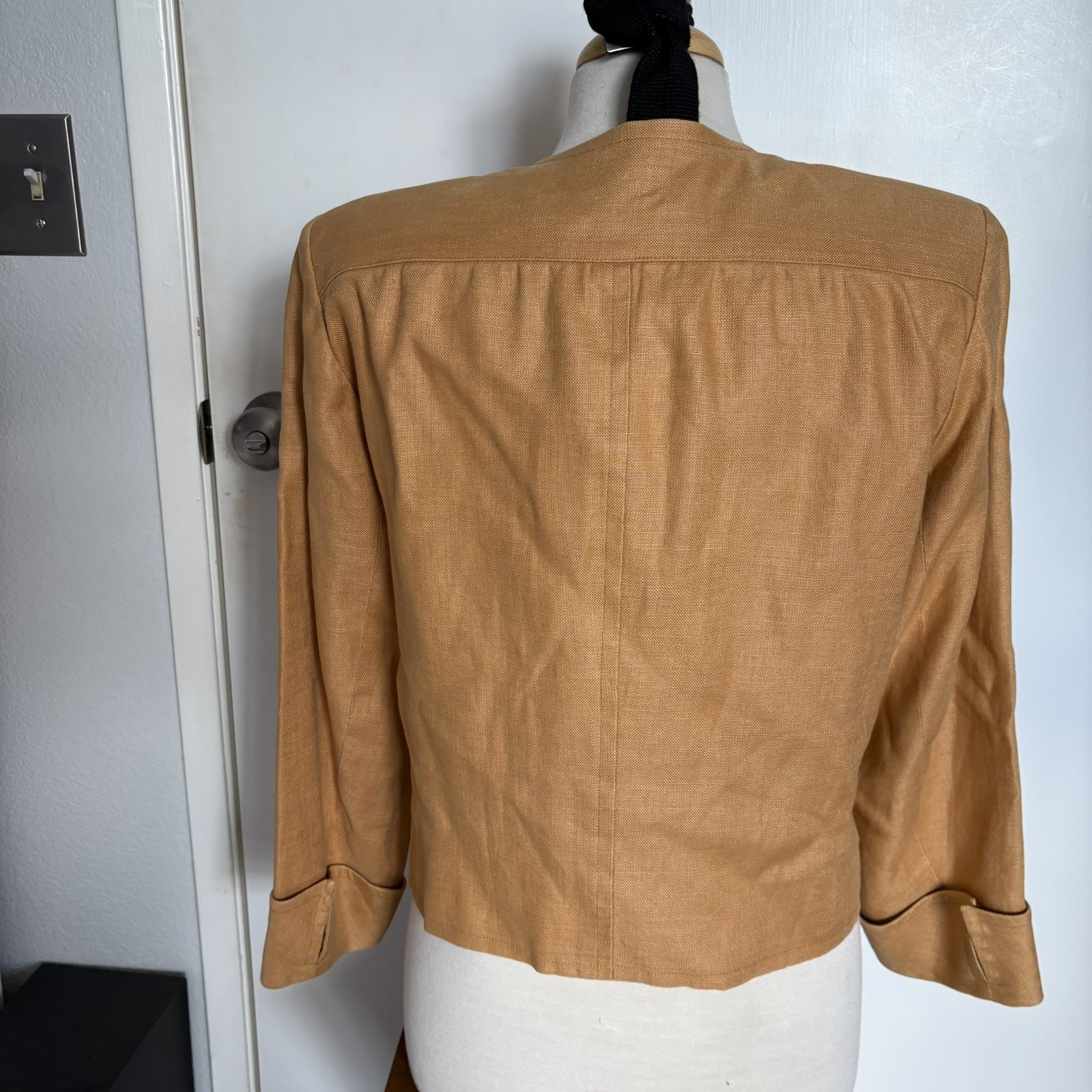 Yves Saint Laurent Rive Gauche Vintage 1980’s Evening Jacket Size 42 Silk Linen