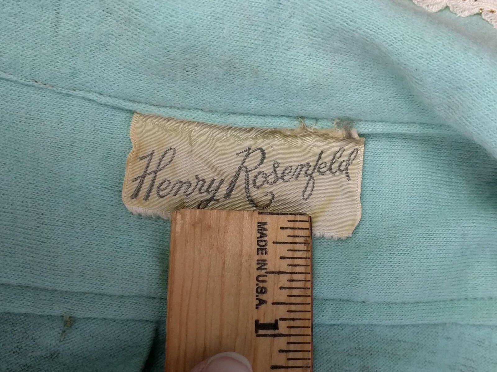 Vintage Henry Rosenfeld Mint Green Dress Belt Clothing Cosplay 1950s Craft Prop