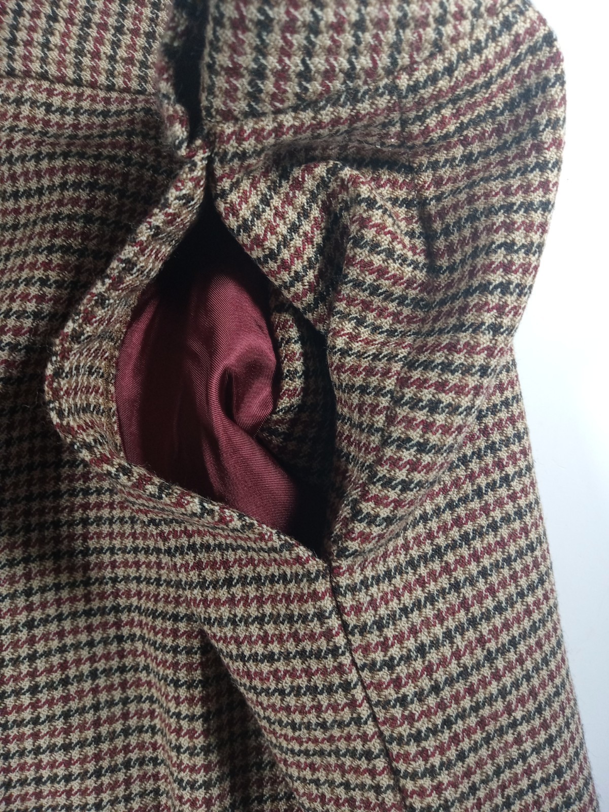 Vintage Rena Rowan Plaid Wool Skirt Size 14 Dark Academia 90s Tweed 32W X 30L
